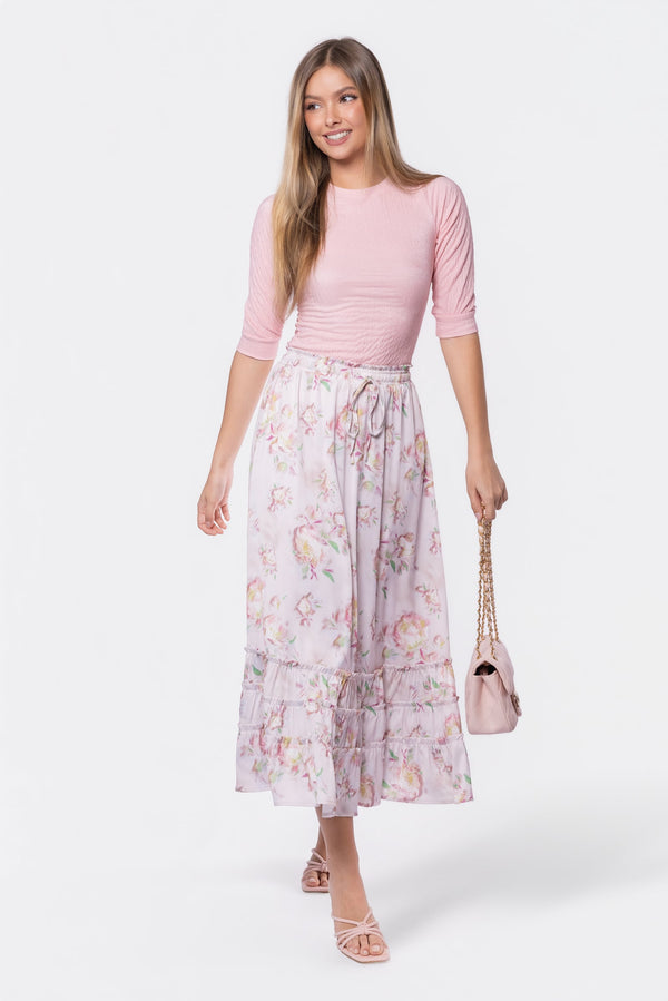 Nell Skirt (Pink Flower)