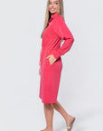 Mina Half Zip Dress 42" (Coral)
