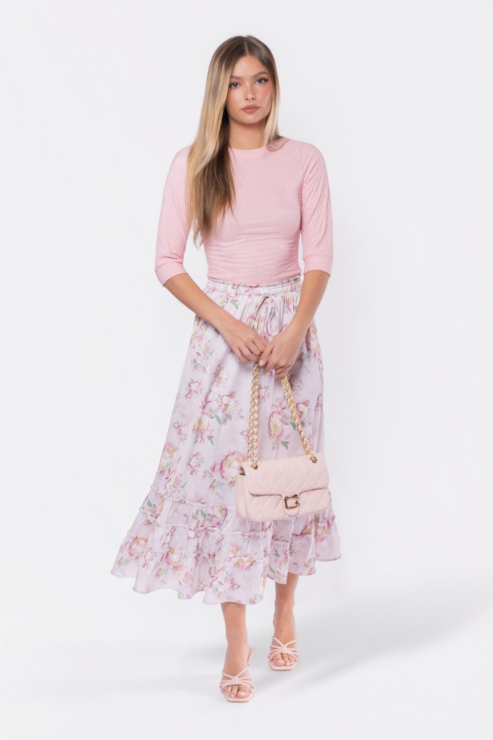 Nell Skirt (Pink Flower)