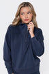 Mina Half Zip Top (Navy)