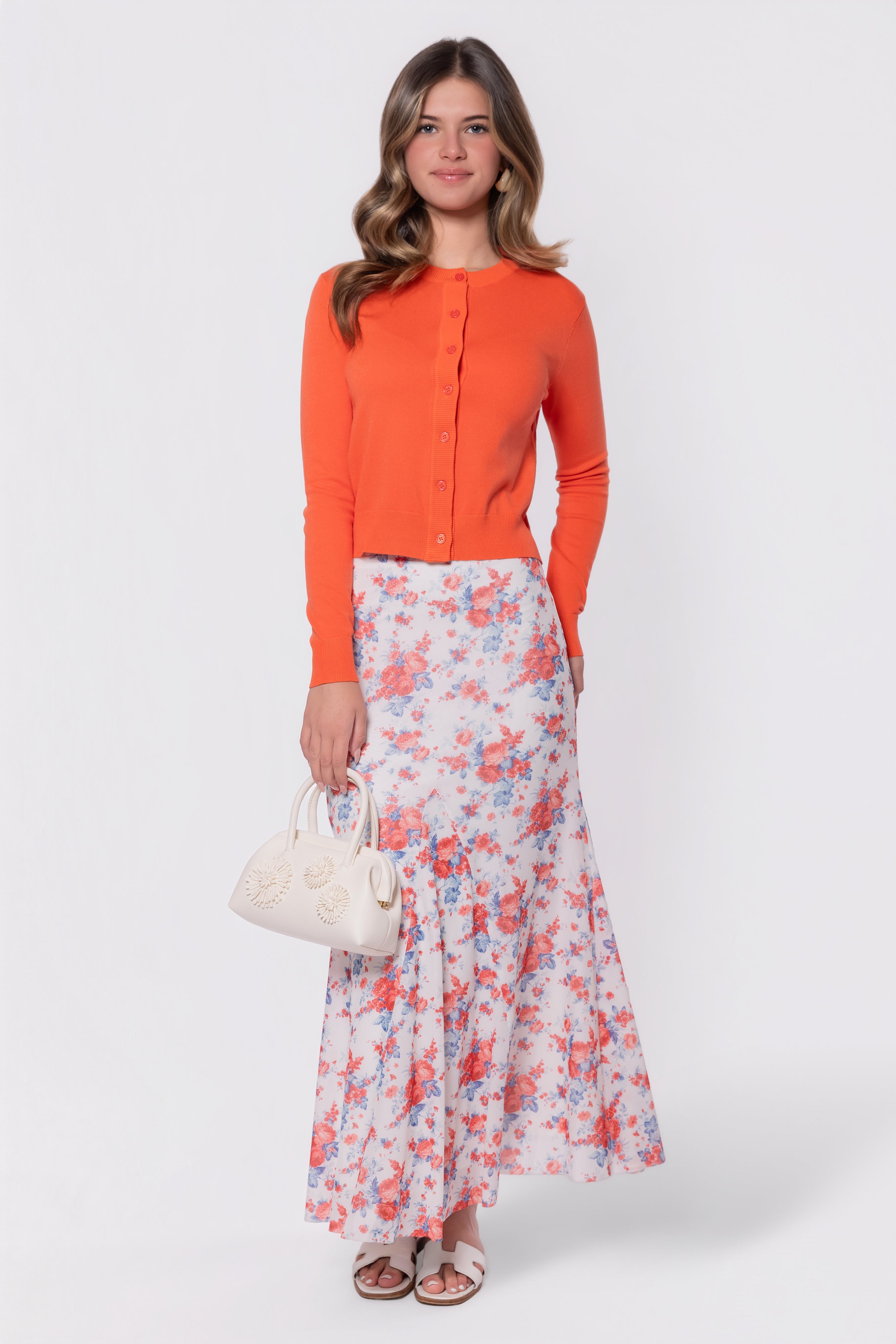 Chloe Cardigan (Deep Coral) – Yakira Bella
