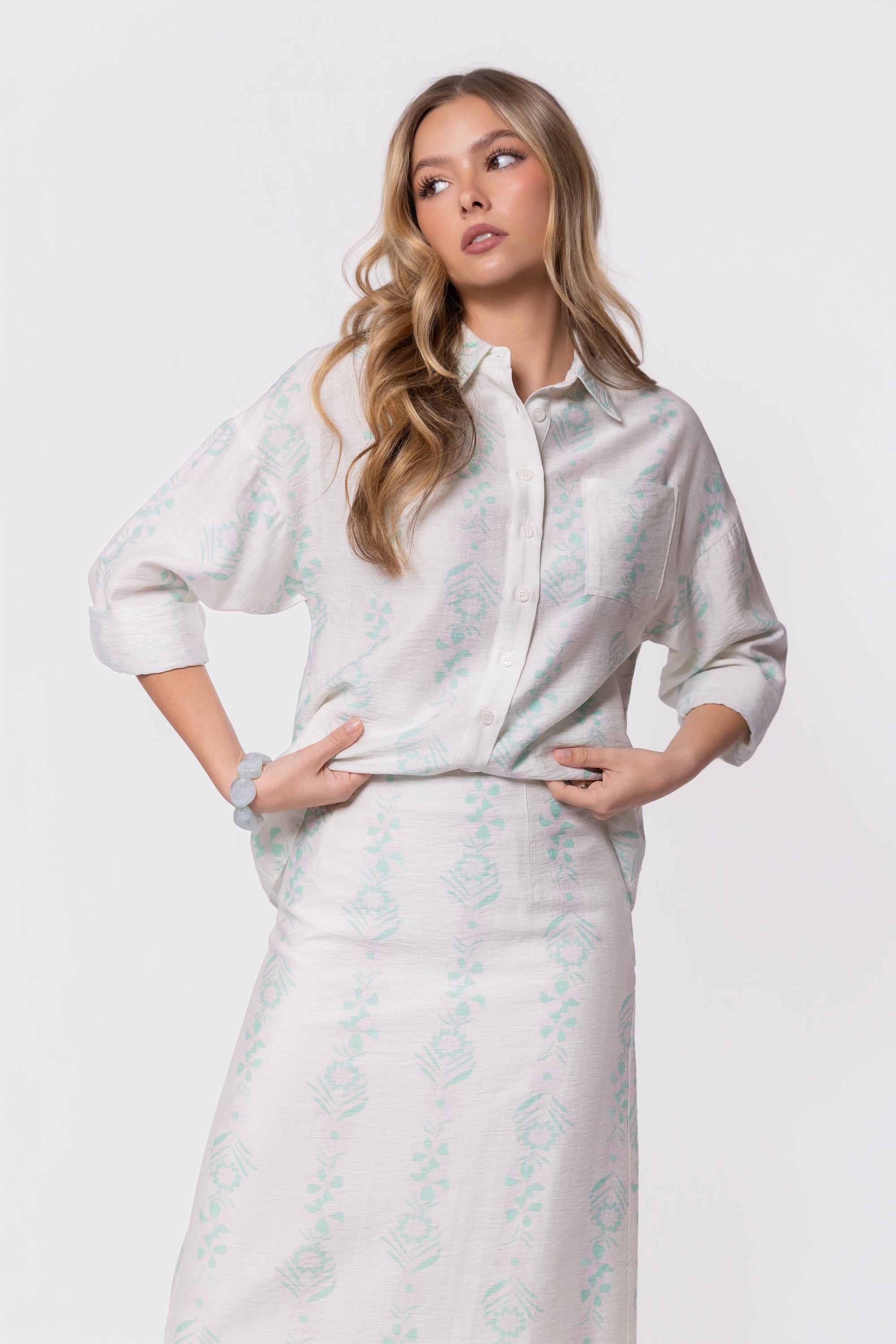 Lula Top (Green Pattern)