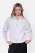 Mina Half Zip Top (Light Grey)