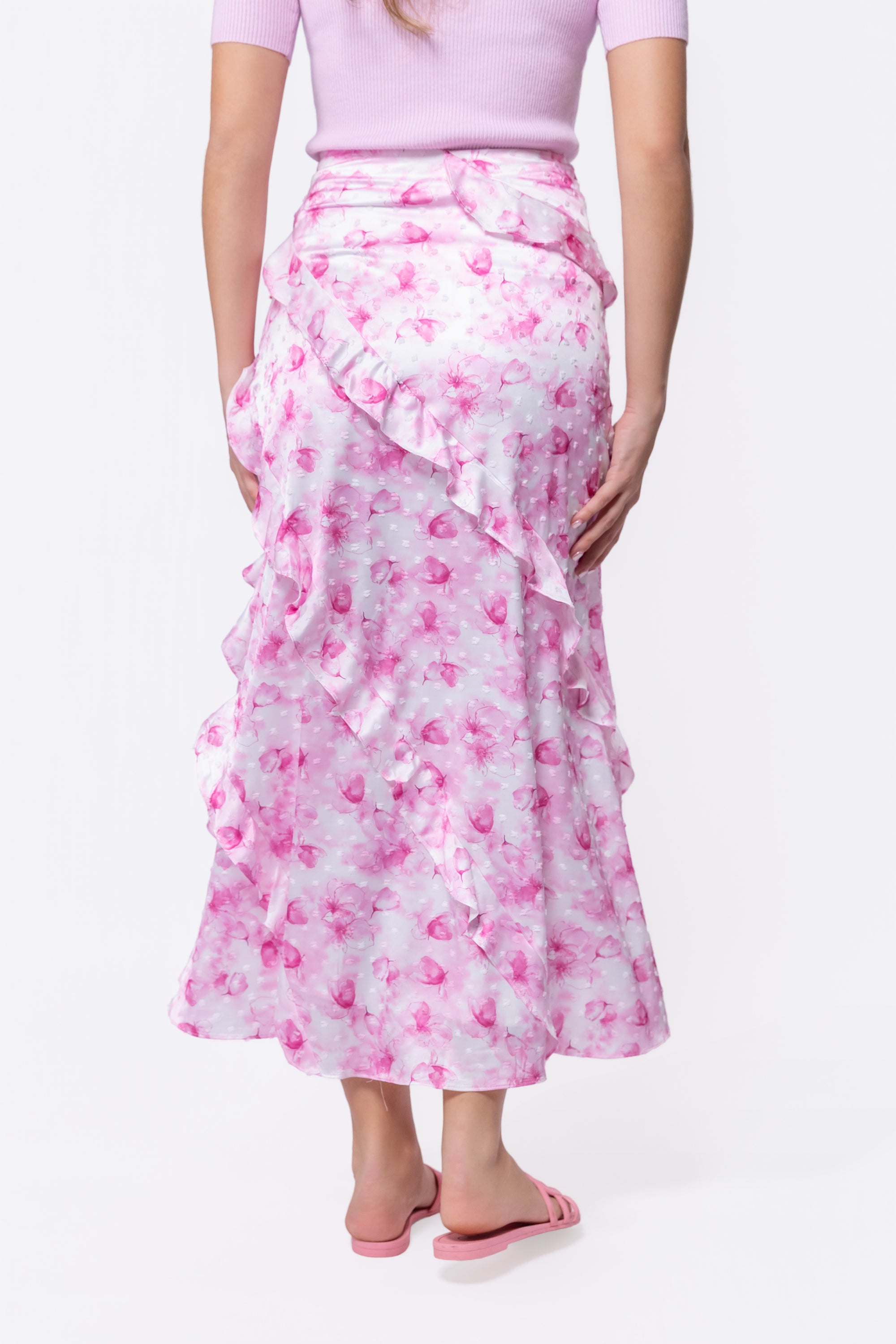 Laurel Skirt (White/Pink)
