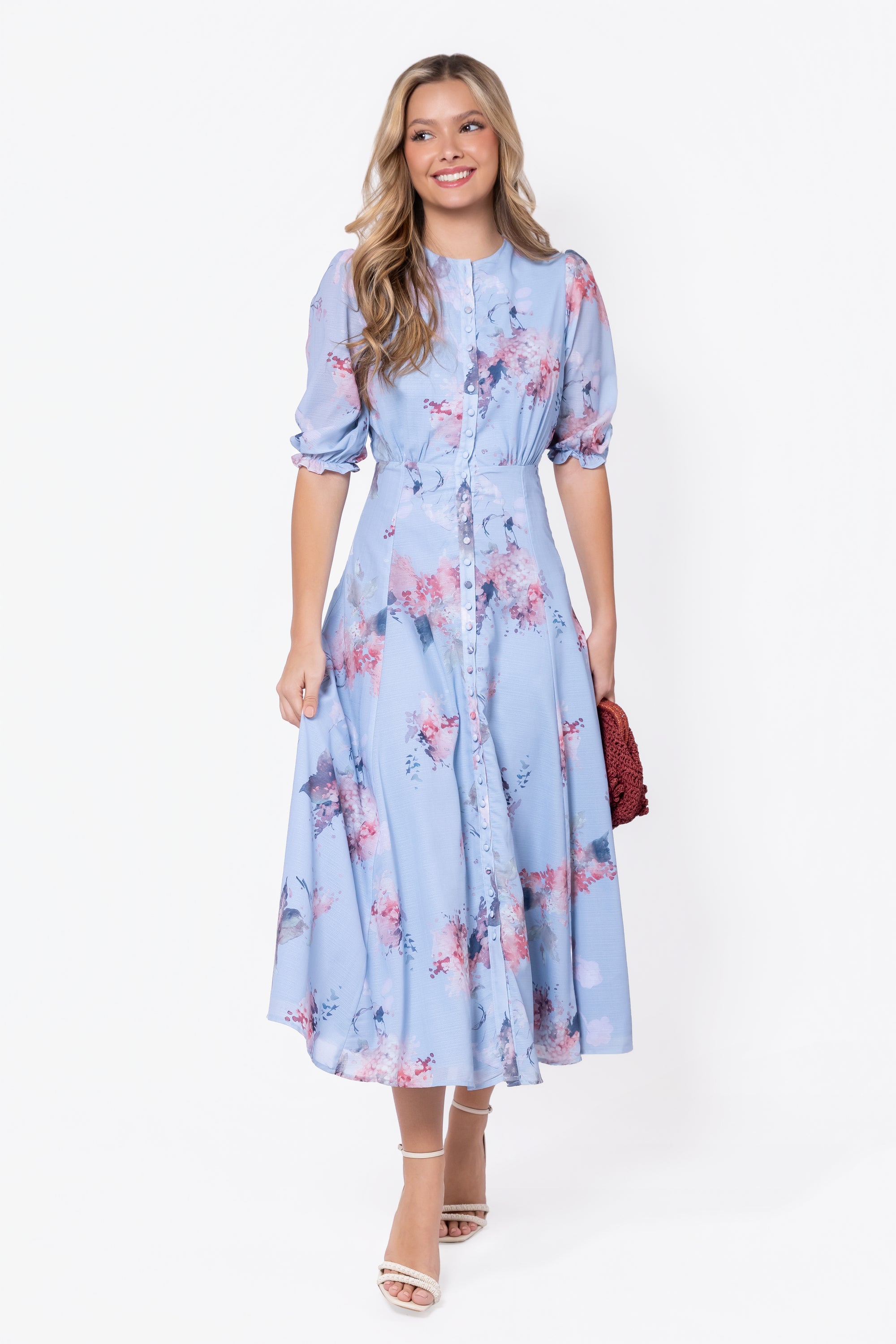 Lana Dress (Blue Pattern)