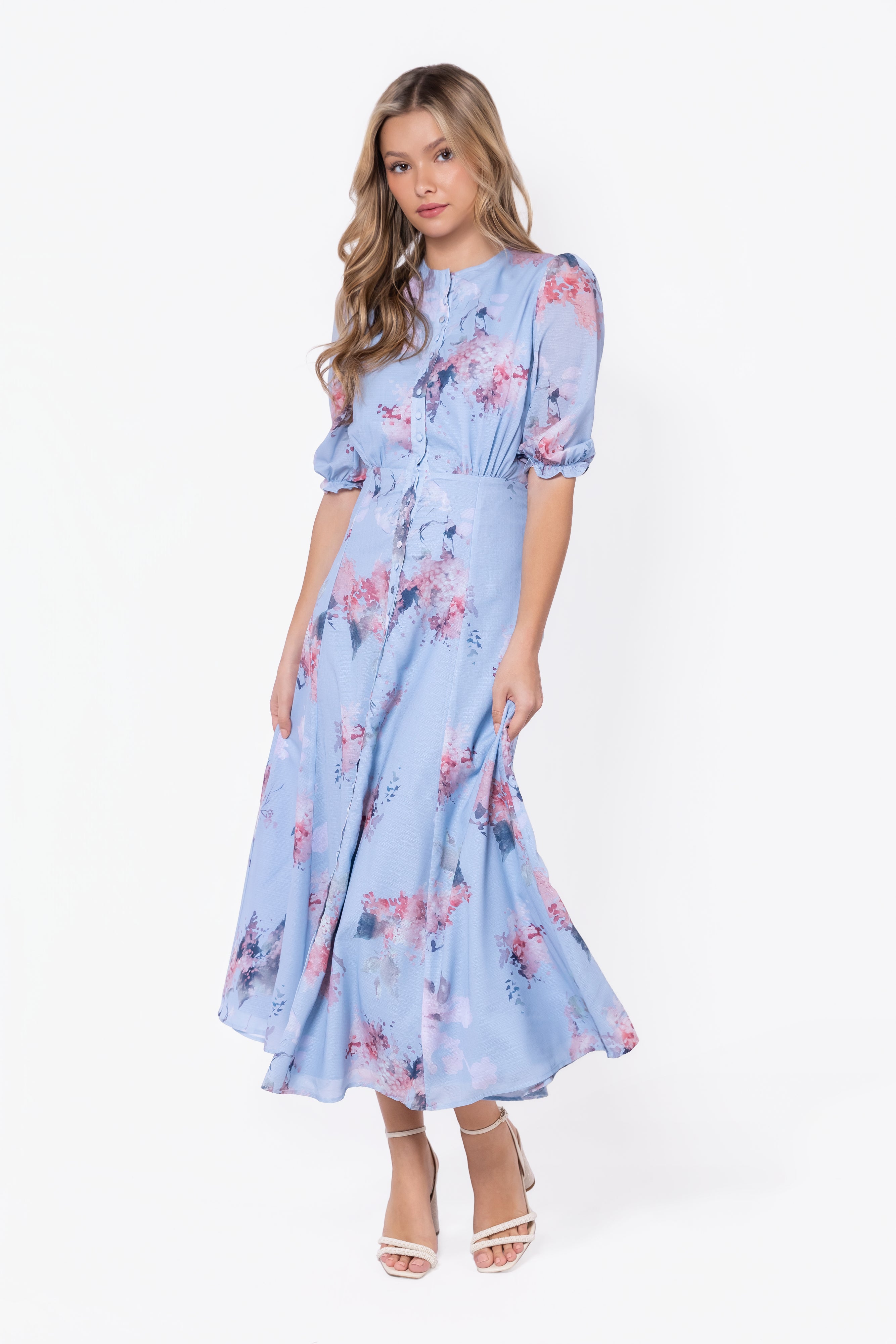 Lana Dress (Blue Pattern) – Yakira Bella