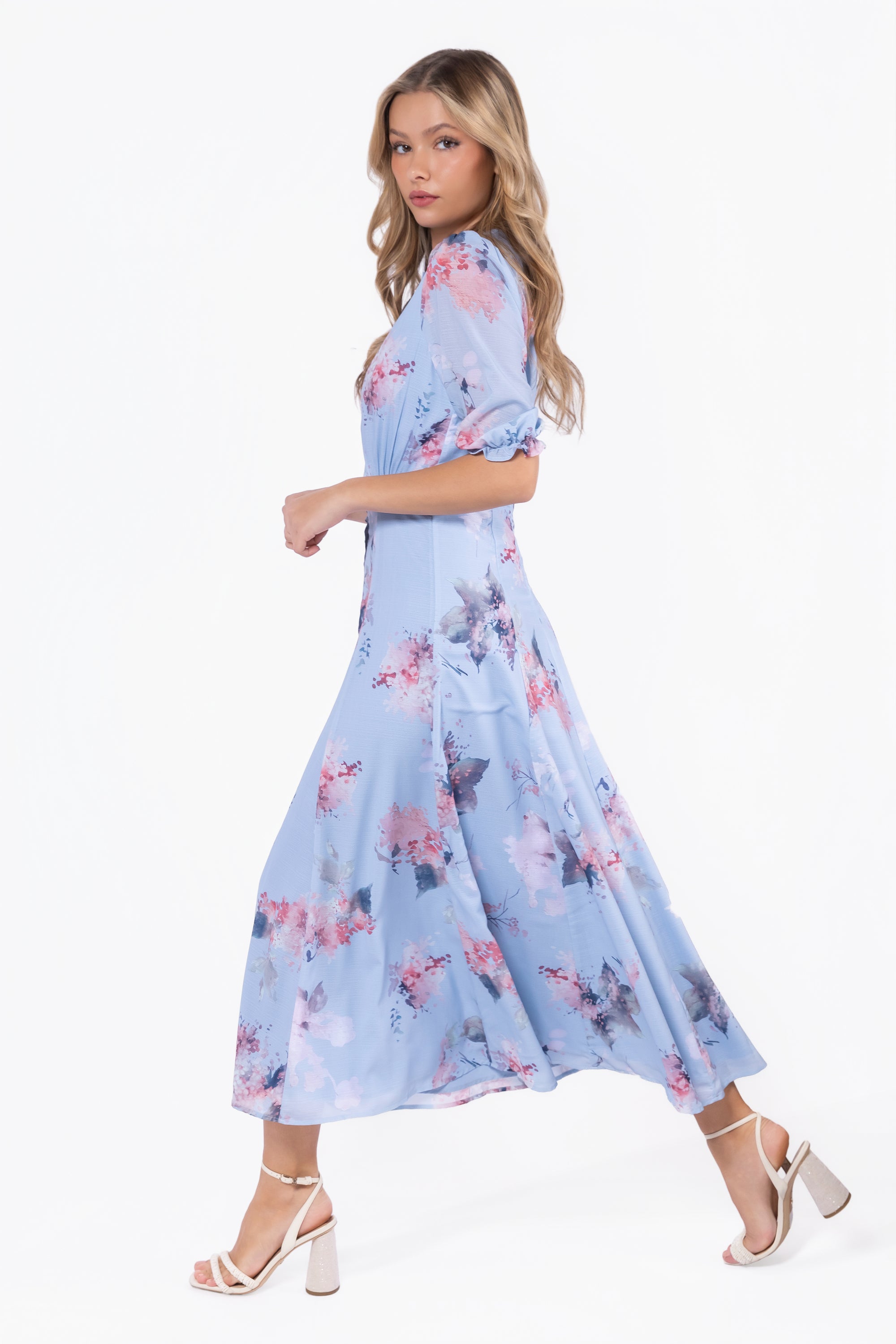 Lana Dress (Blue Pattern)