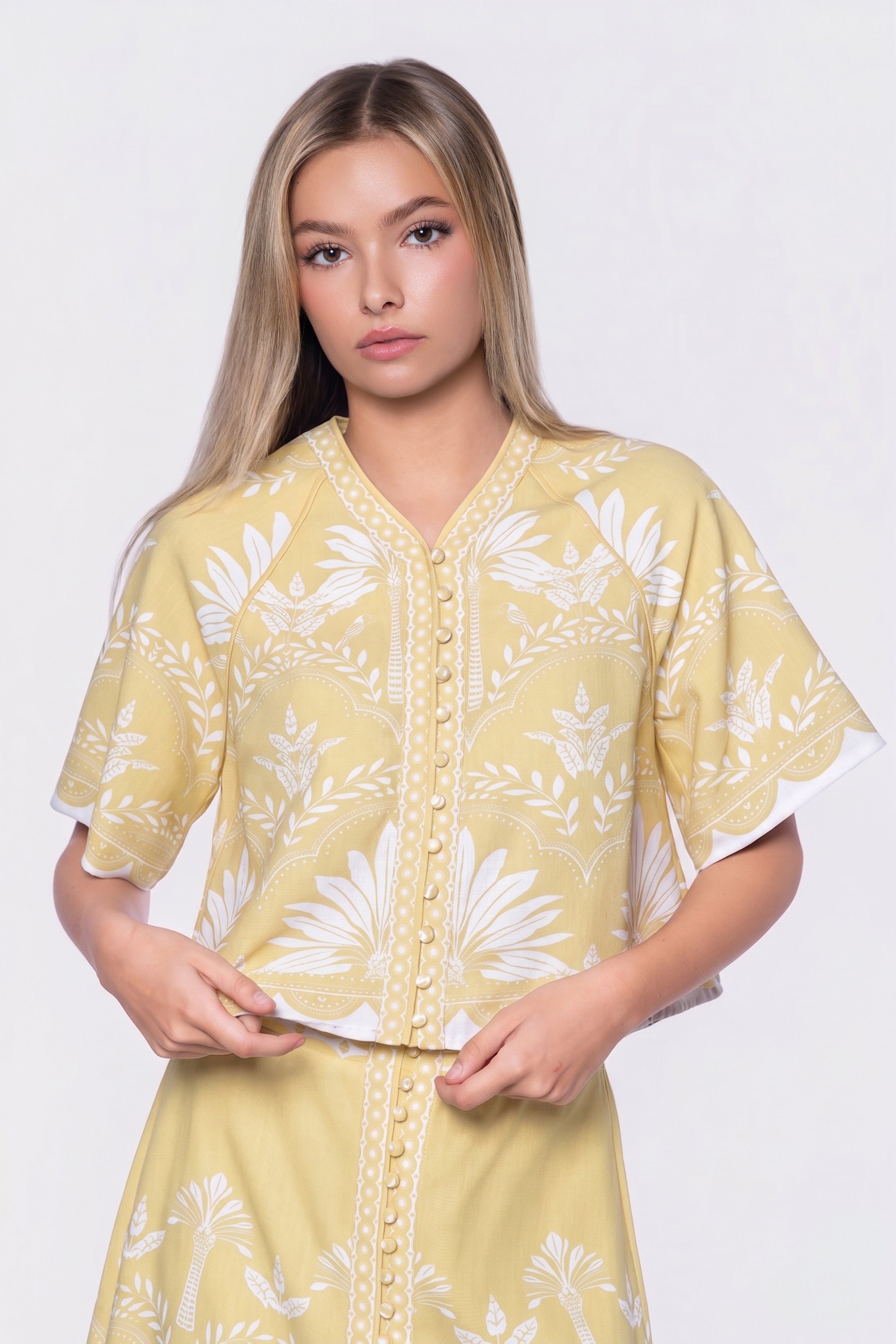 Lottie Top (Yellow White) – Yakira Bella