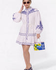 Allison Dress (White Blue)