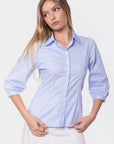 Pia Top (Blue Stripe)
