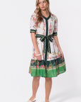 Elma Dress (Ivory Green)