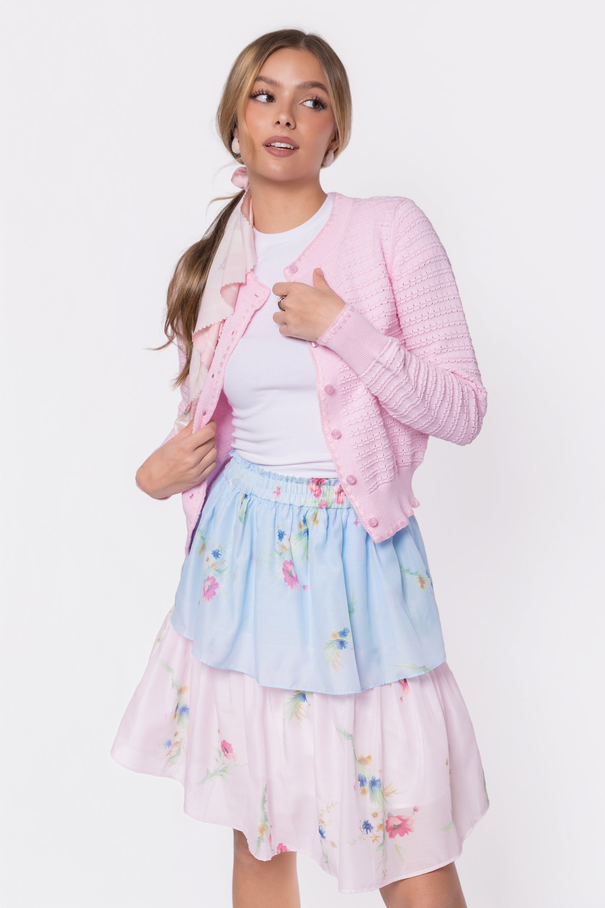 Nora Skirt 23" (Blue Pink)