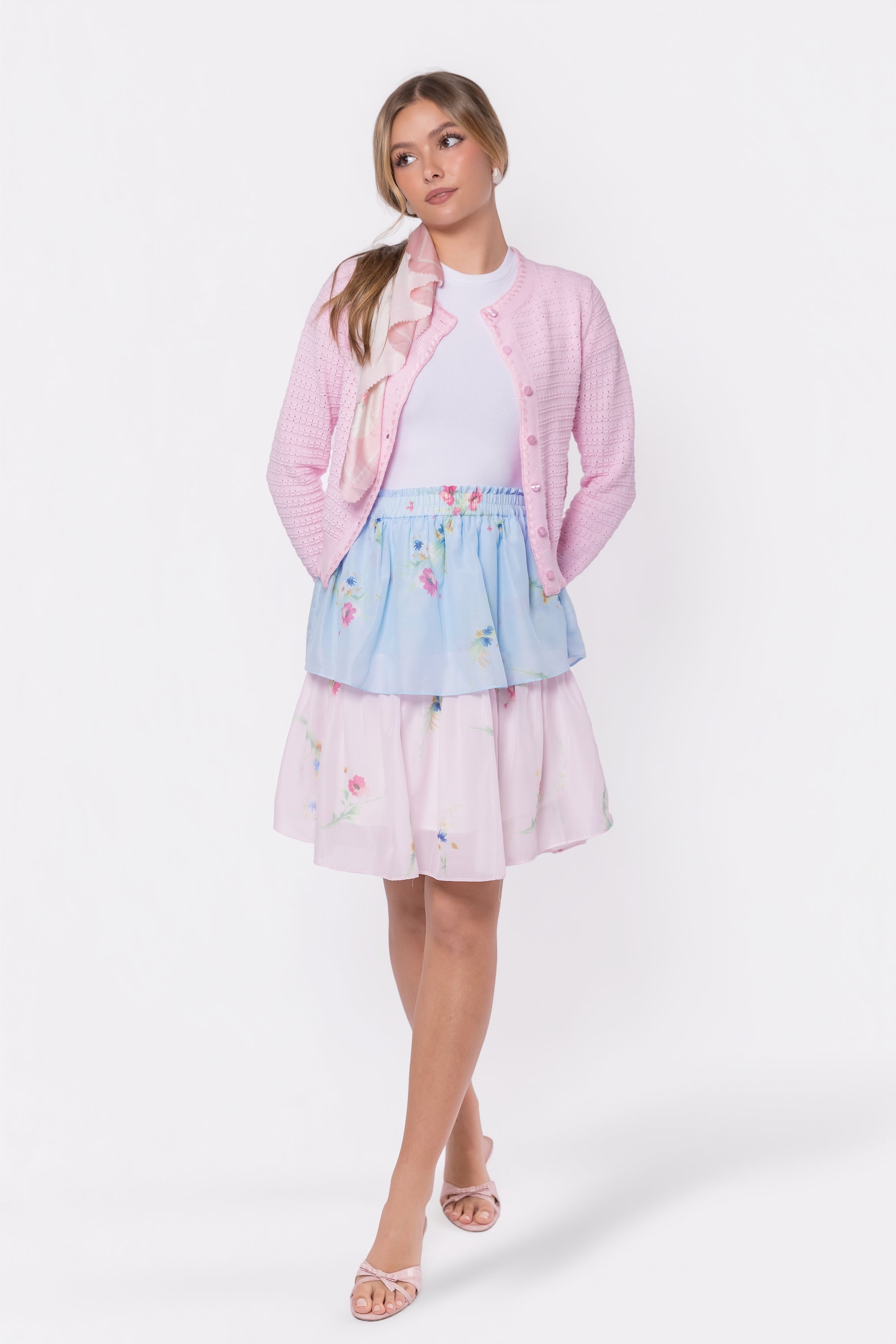 Nora Skirt 23" (Blue Pink)