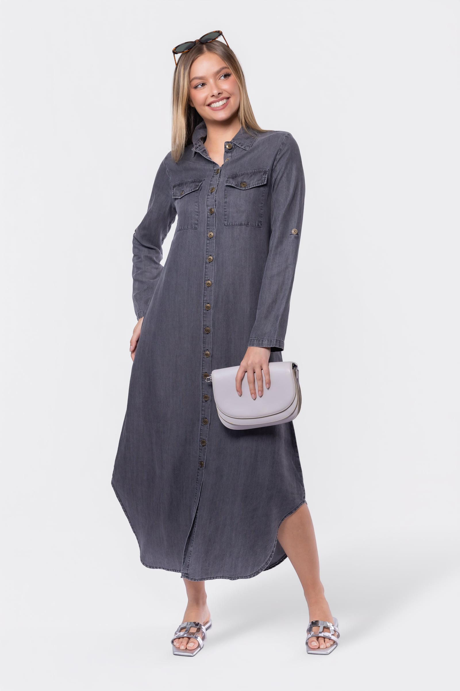 Piper Dress (Dark Grey)