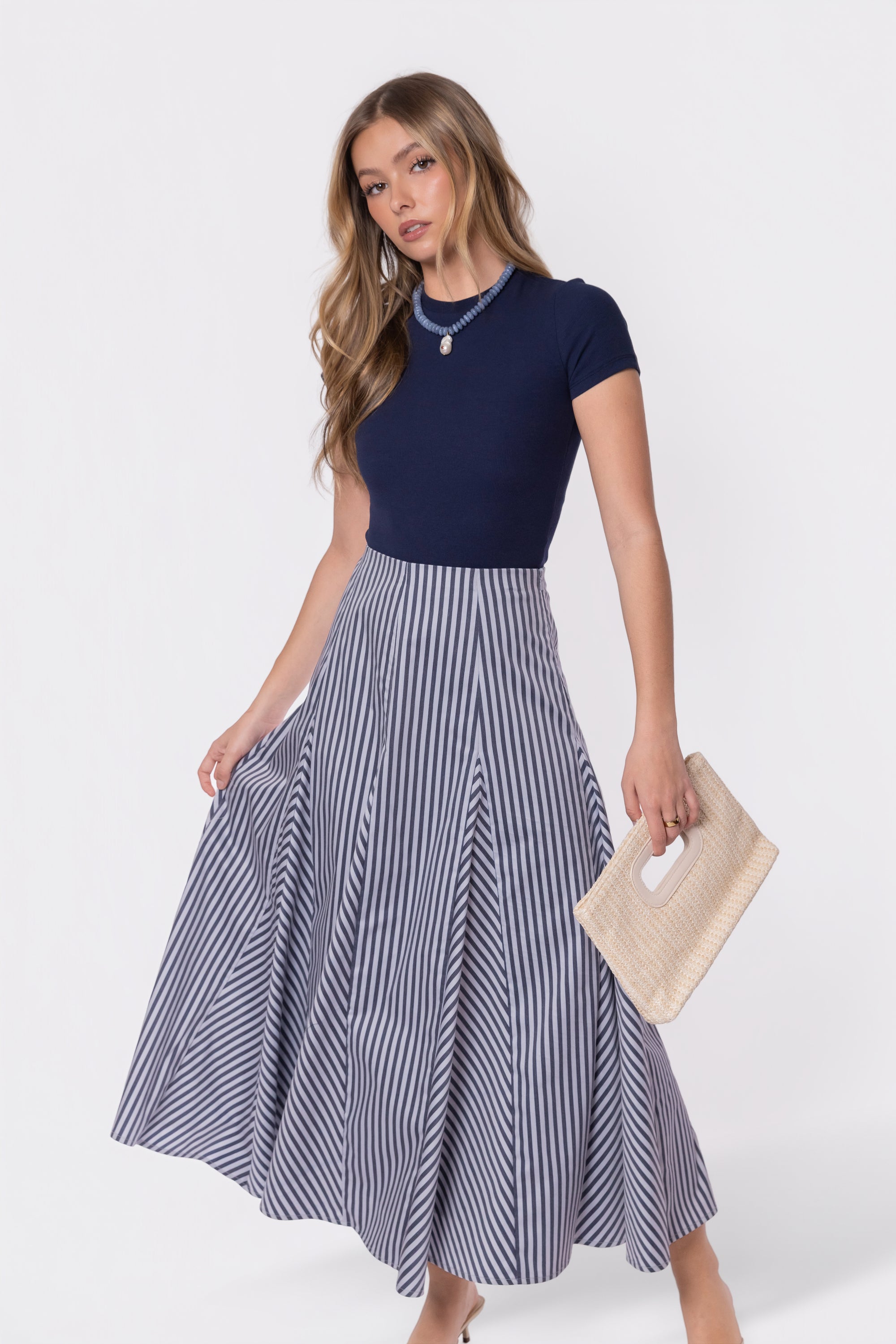 Sonoma Skirt (Blue Stripe)