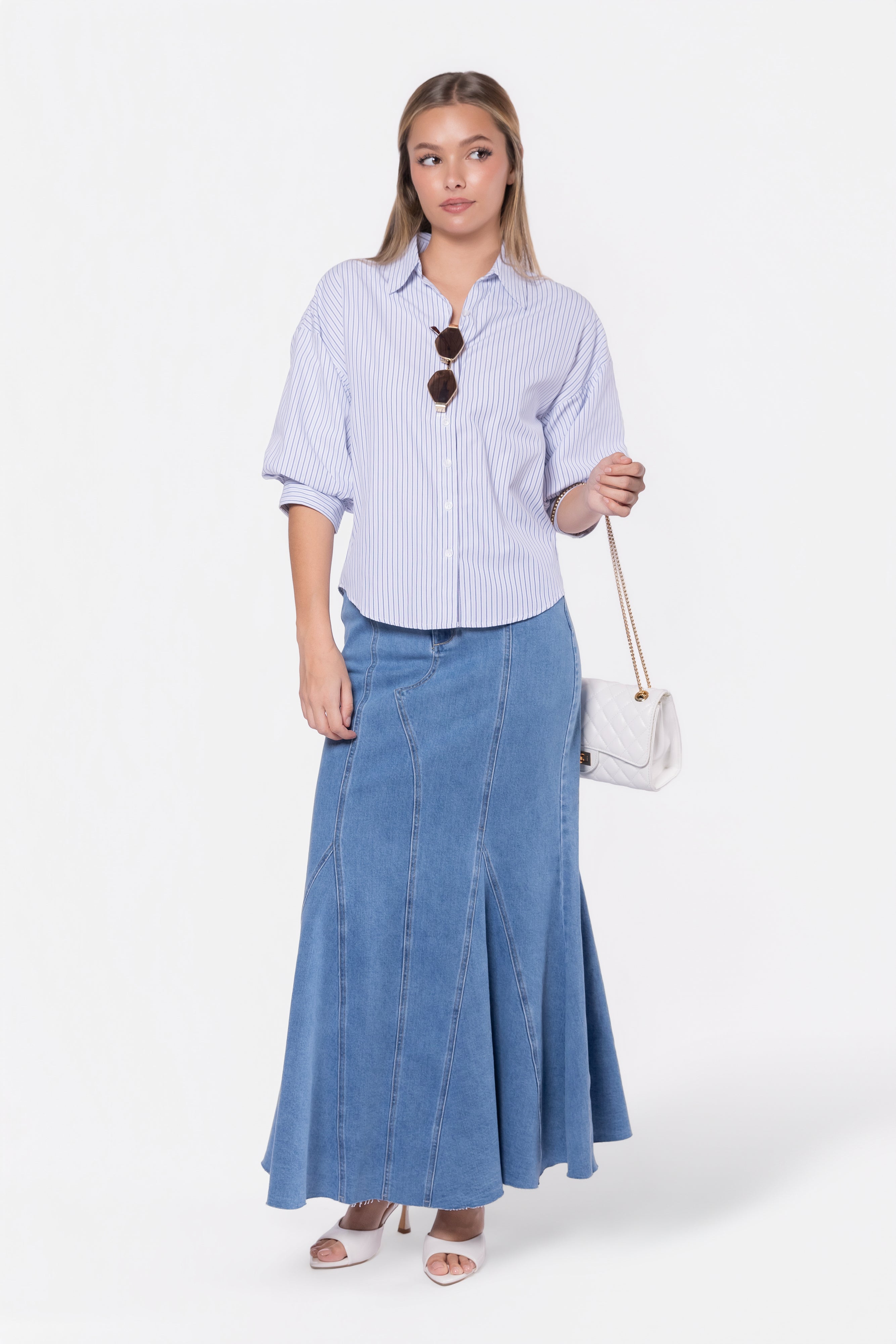 Viviana Top (White Stripe) – Yakira Bella