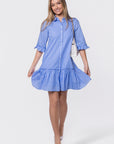 Kiana Dress (Light Blue Stripe)