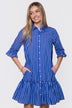 Kiana Dress 37" (Blue Stripe)