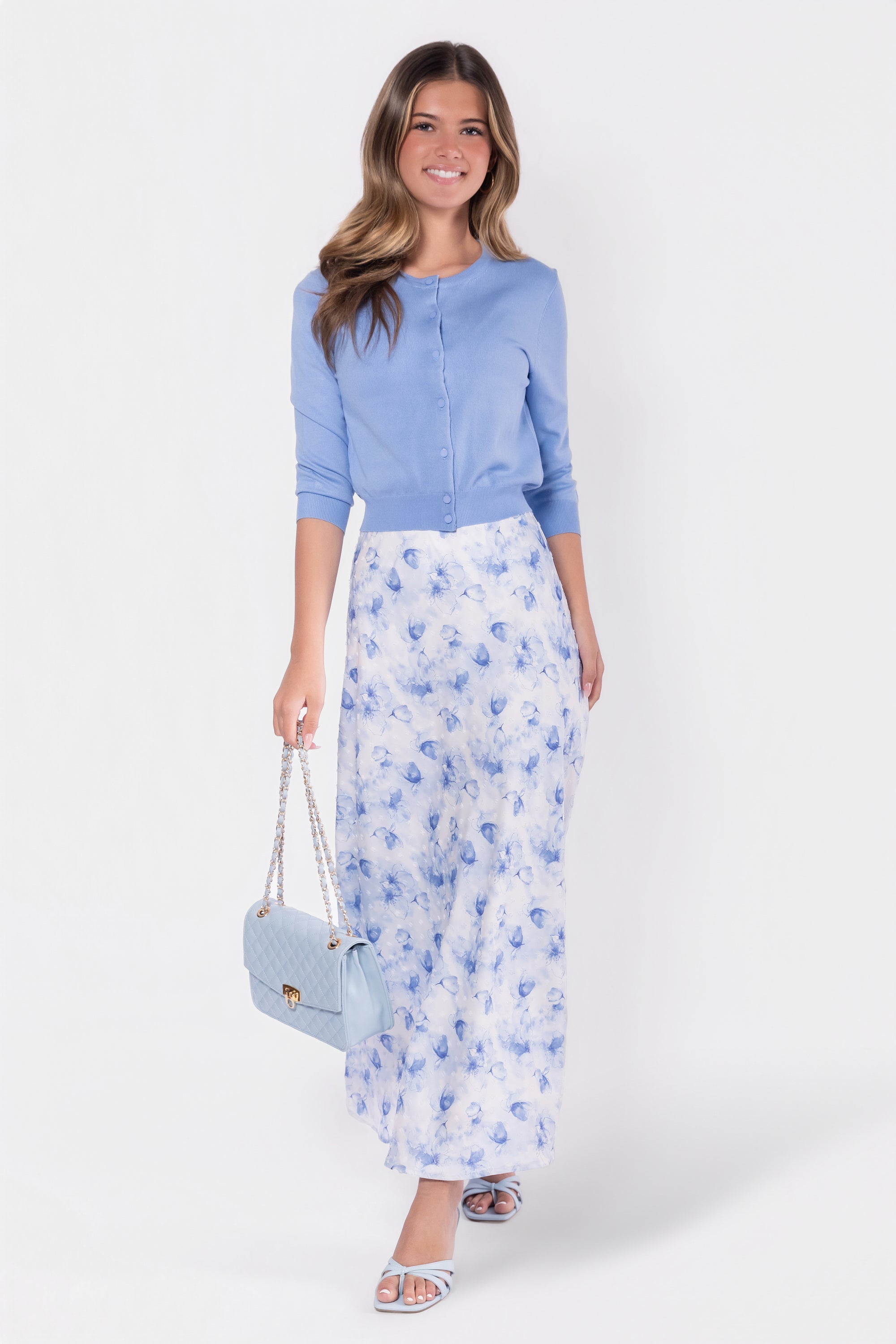 Lisa Skirt (White/Blue)