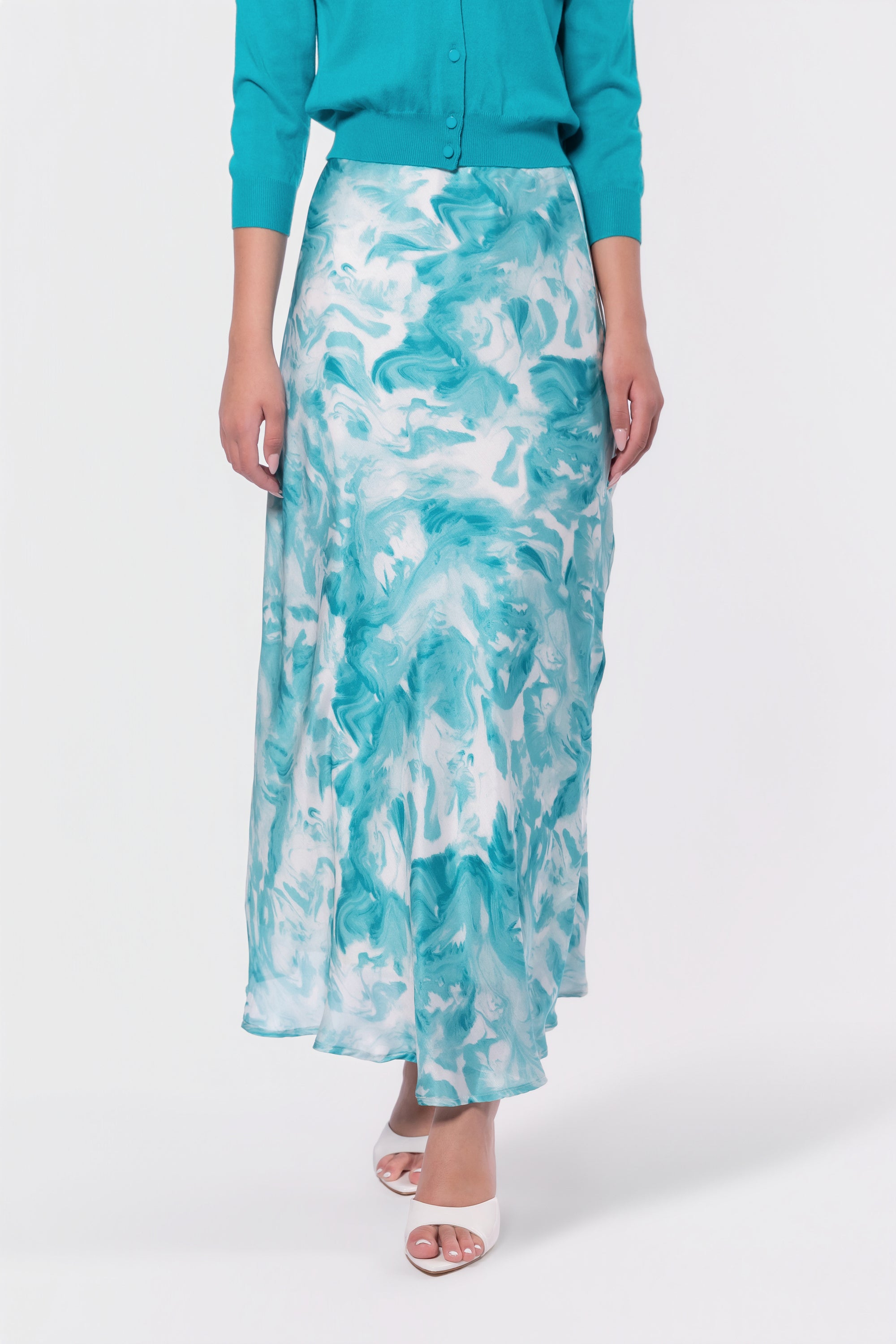 Lisa Skirt (Teal Green Pattern)