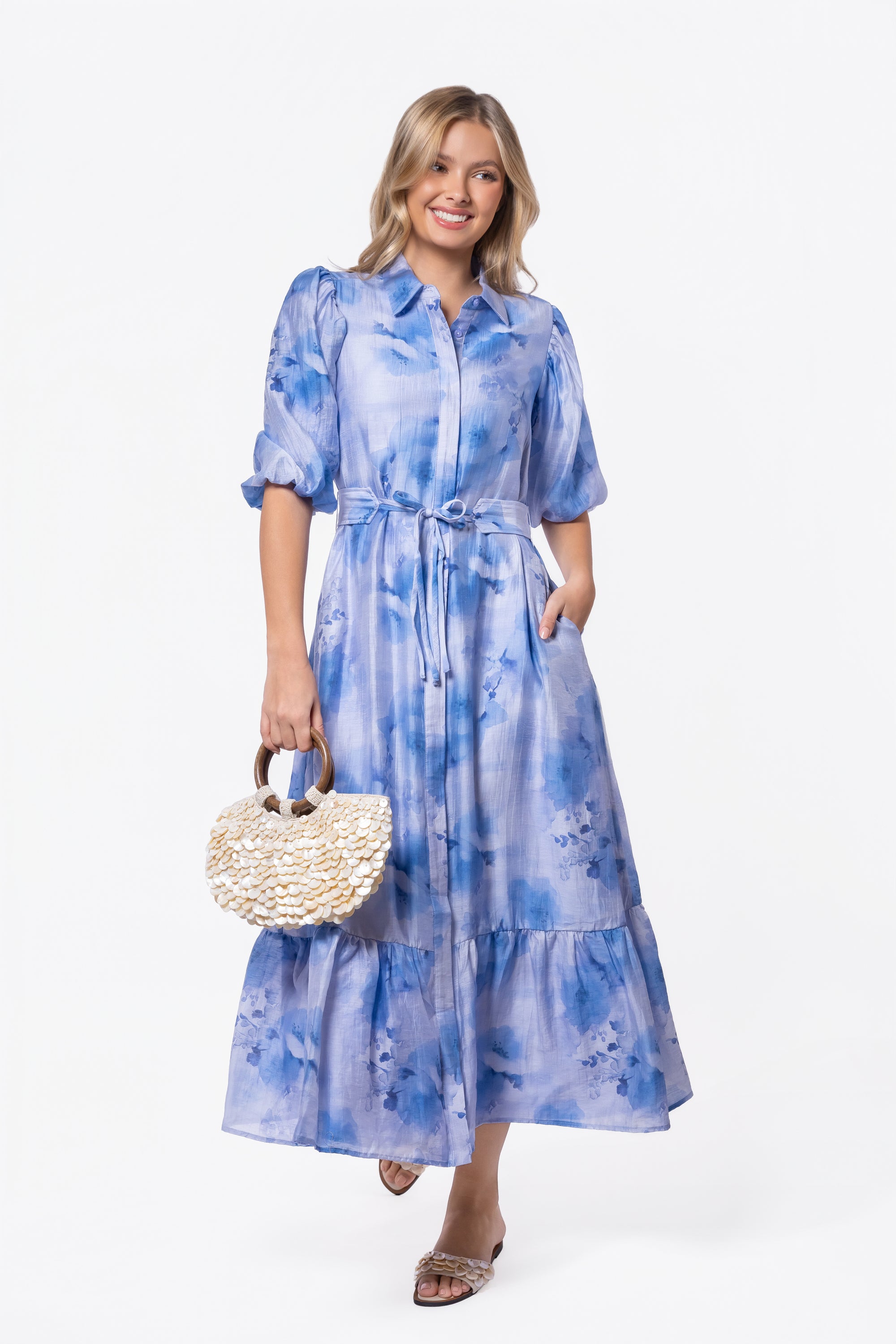 Alice Dress Short Sleeve (Blue Purple)