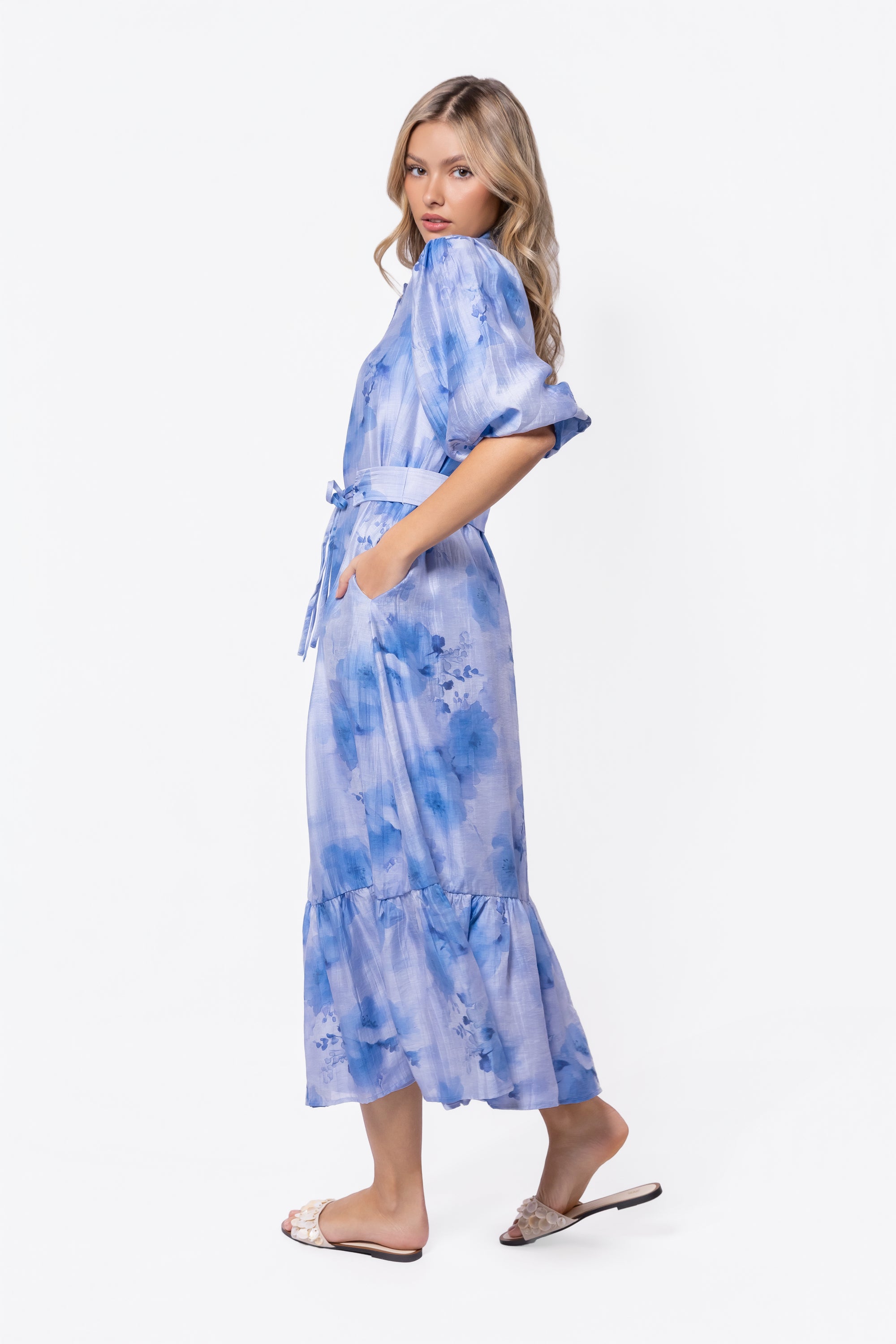 Alice Dress Short Sleeve (Blue Purple)