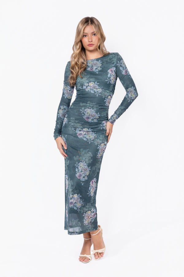 Alia Dress (Green Flower)