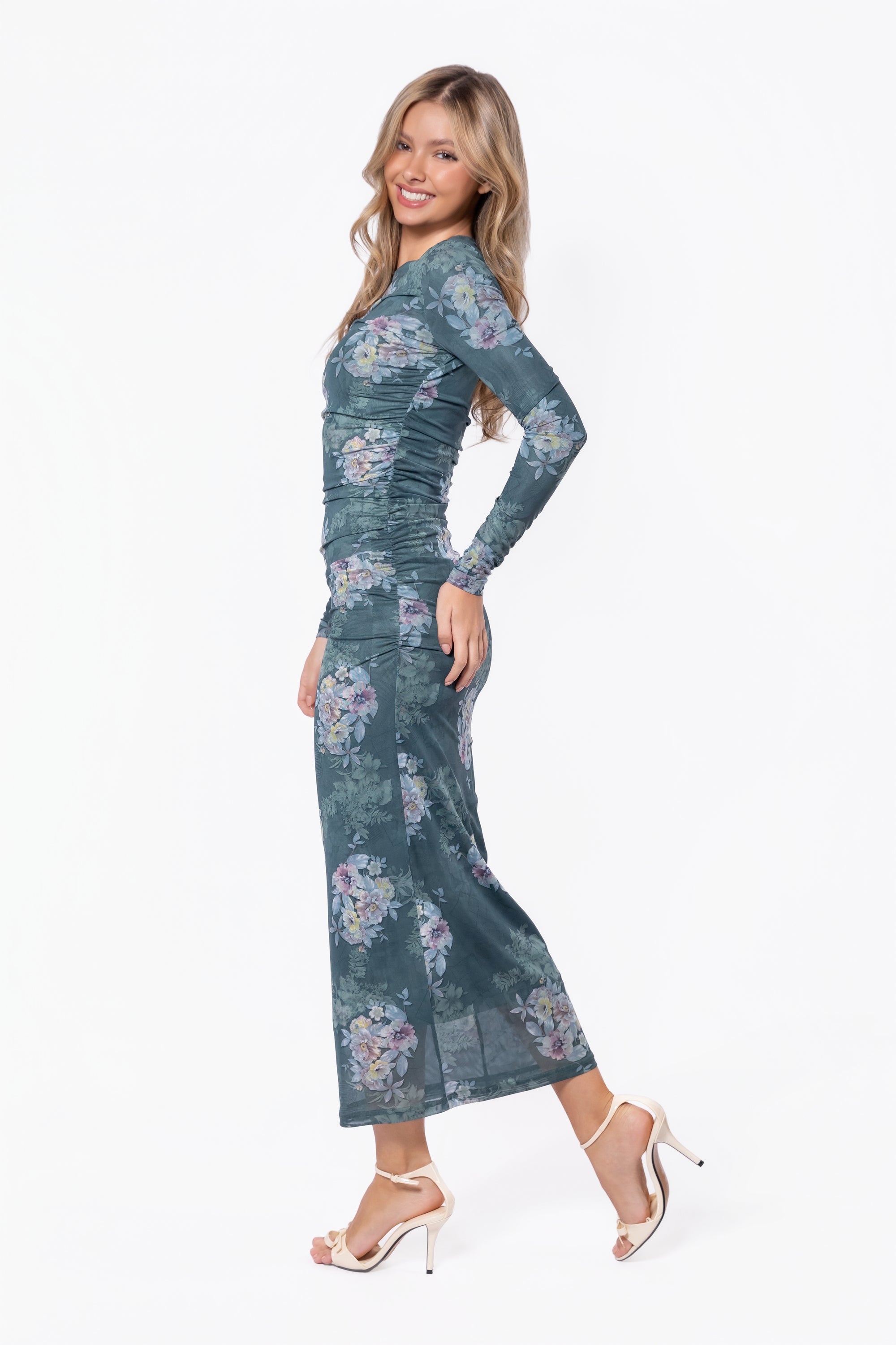 Alia Dress (Green Flower)