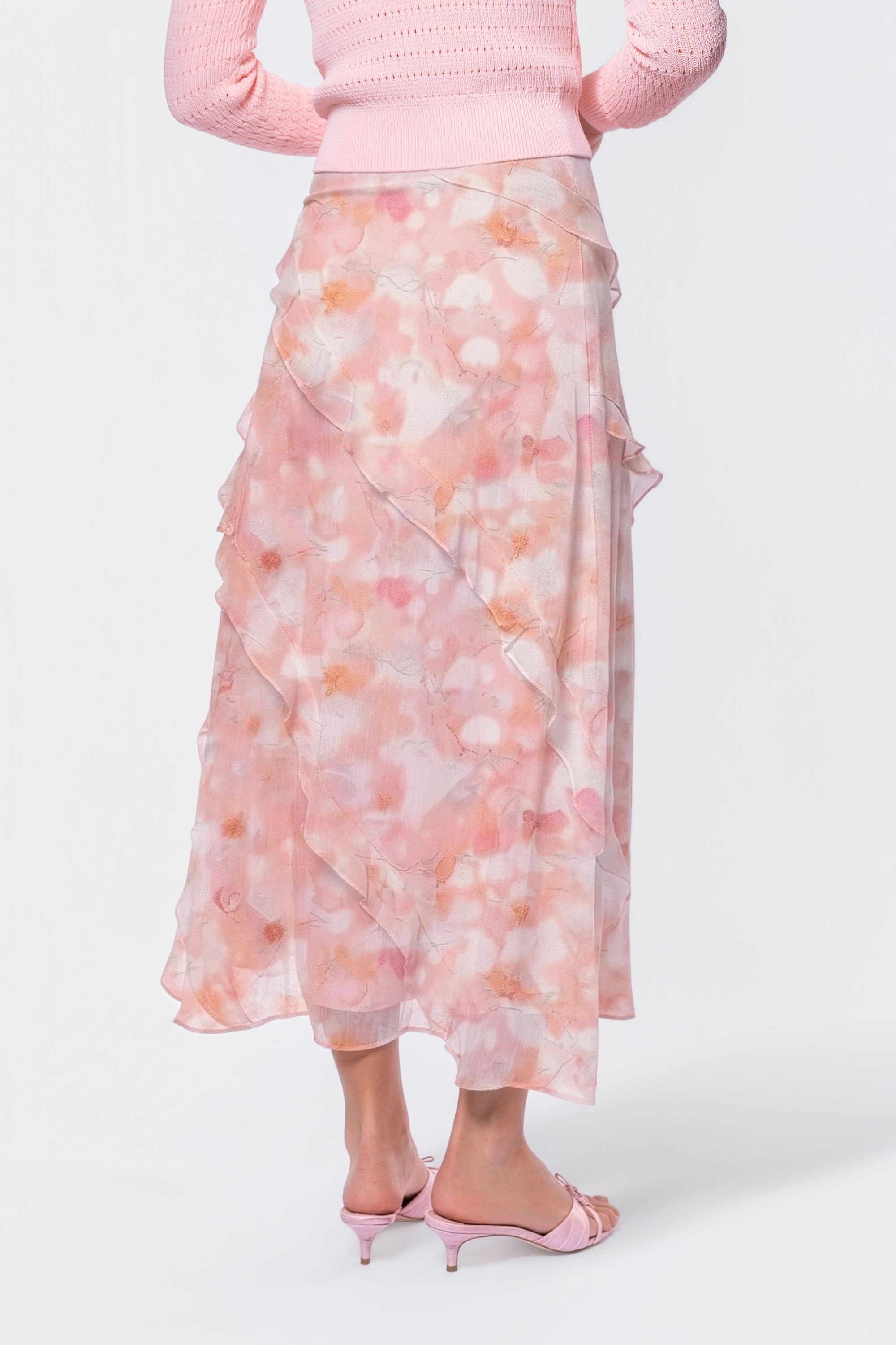 Zella Skirt (Light Pink Pattern)