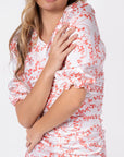Audrey Dress Short Sleeve (Ivory Flower)