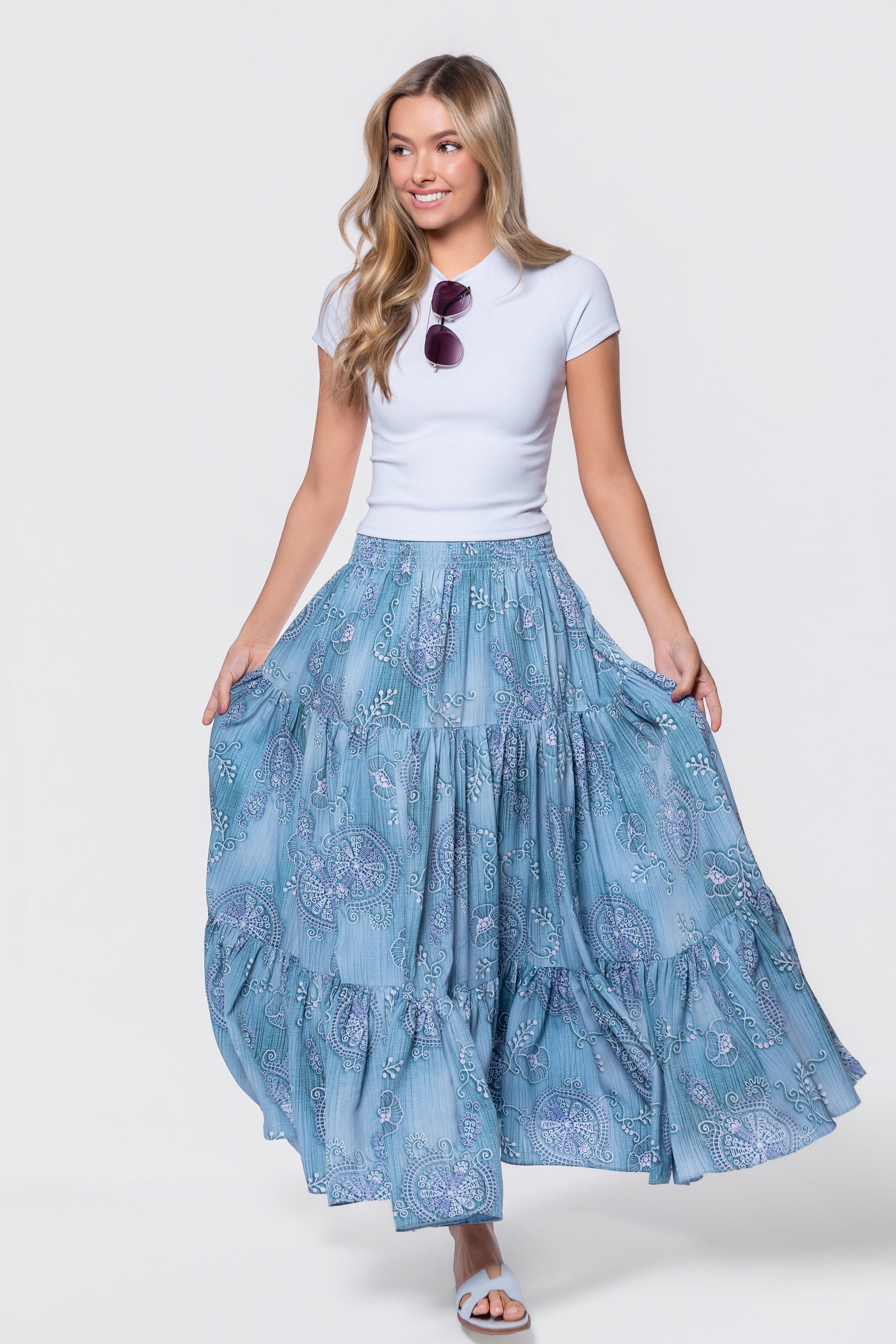 Eloisa Skirt (Green Pattern)