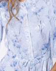 Allie Dress Short Sleeve 41" (Blue Flower)