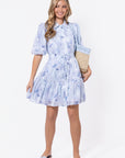Allie Dress Short Sleeve 37" (Light Blue)