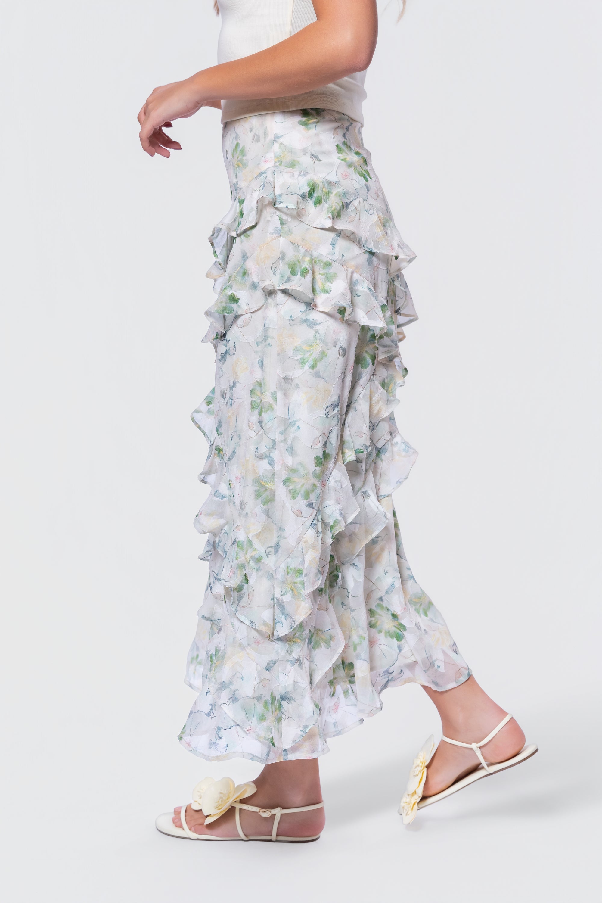 Zella Skirt (White/Green)