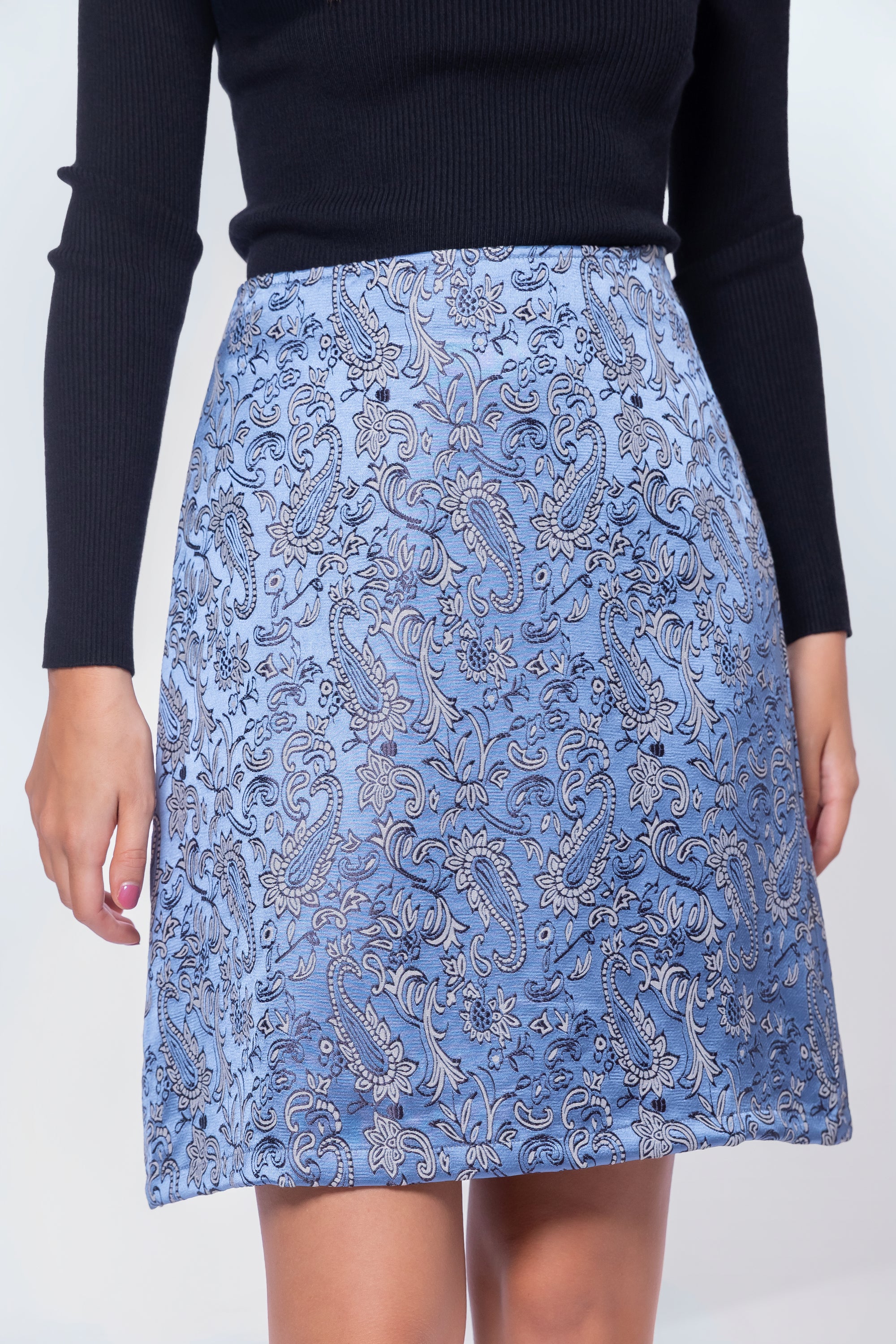 Hannah Skirt (Blue Pattern)