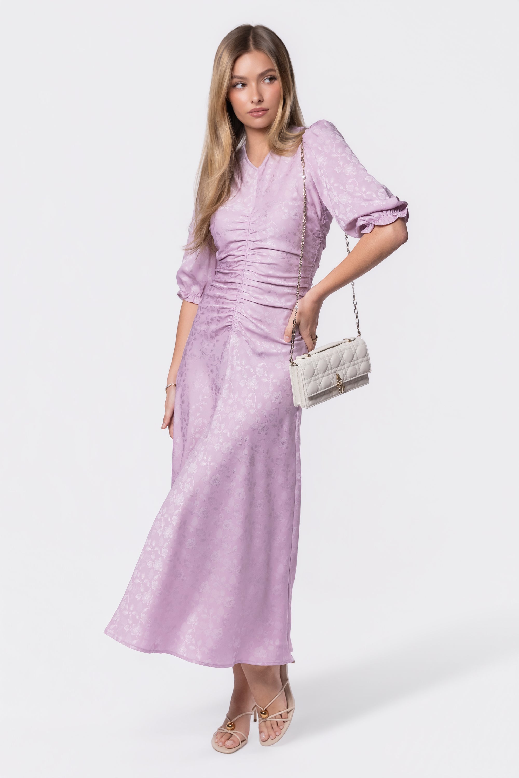 Audrey Dress Short Sleeve (Light Lavender)