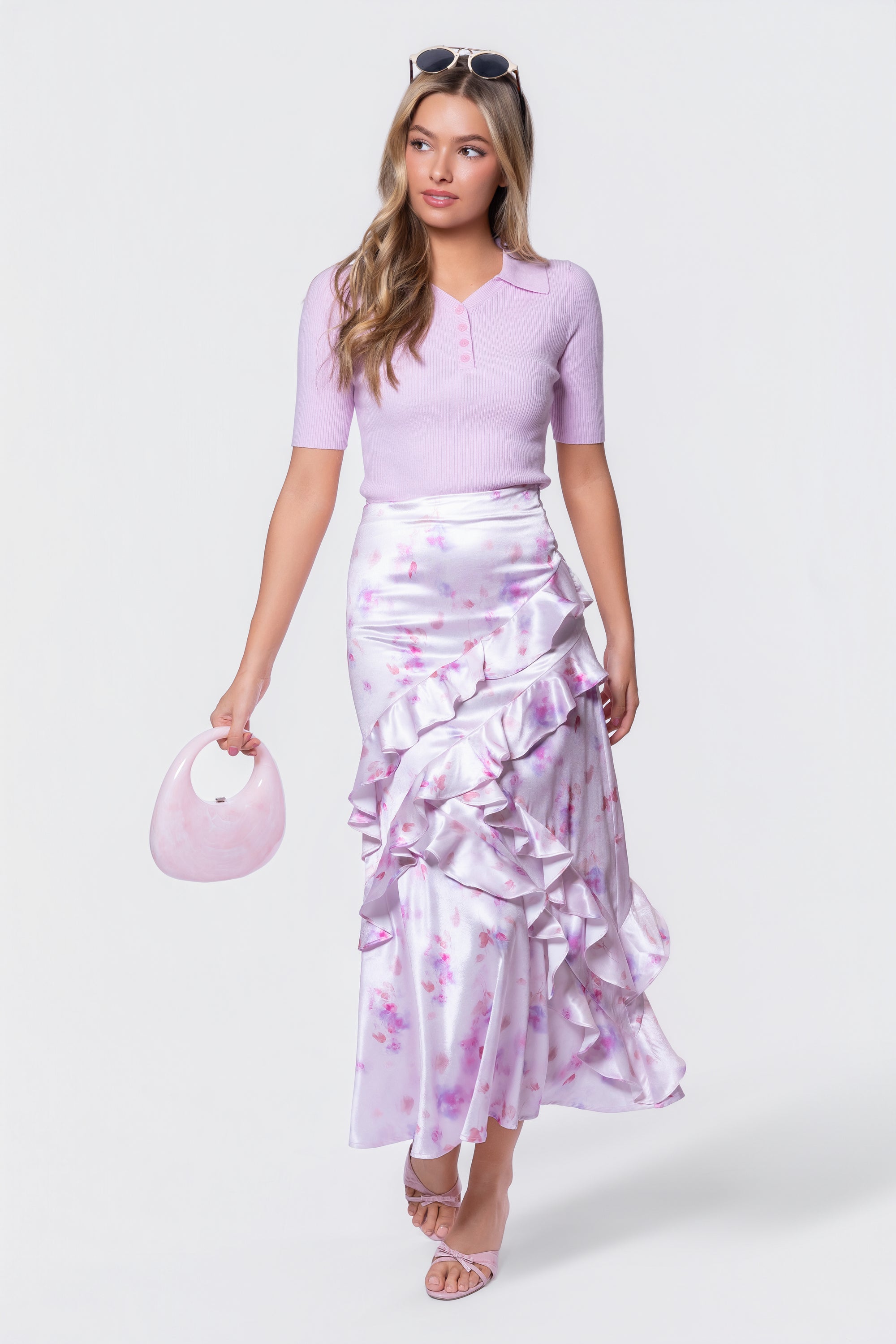 Zella Skirt (Pink Flower)