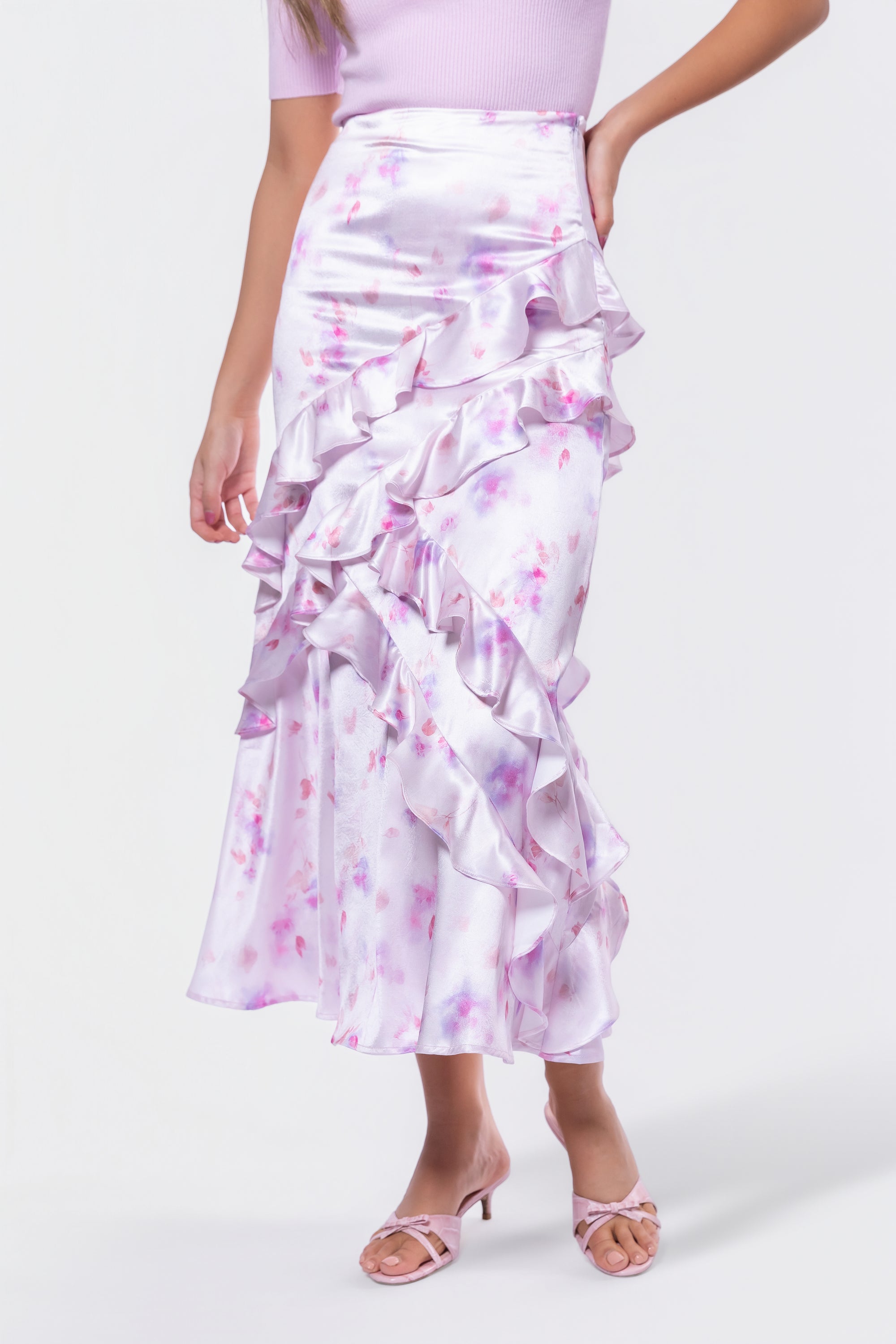 Zella Skirt (Pink Flower)