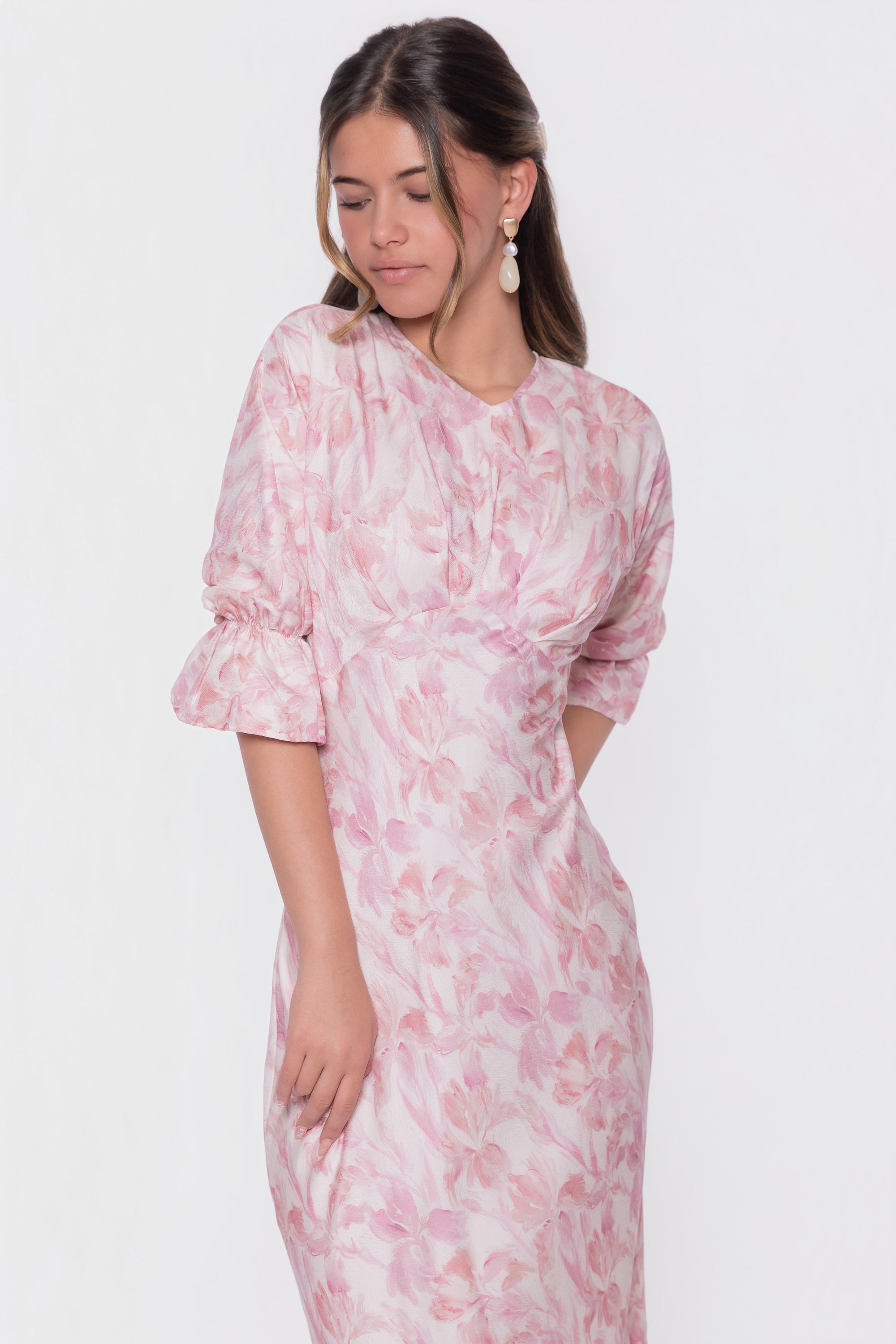 Rebecca Dress (Pink Pattern)