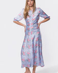 Audrey Dress Short Sleeve (Blue Ground)