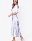 Audrey Dress Short Sleeve (White/Blue)