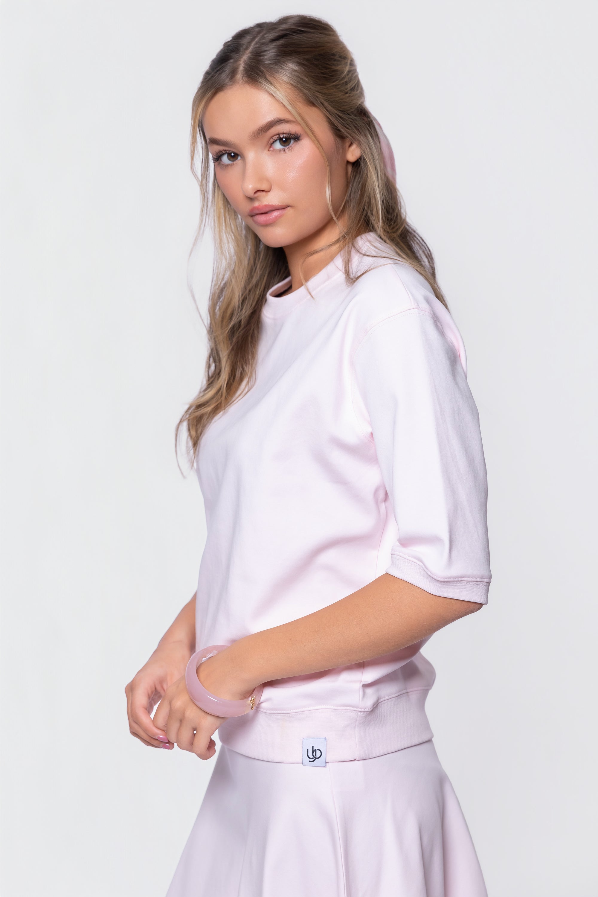 Karla Top Short Sleeve (Light Pink)