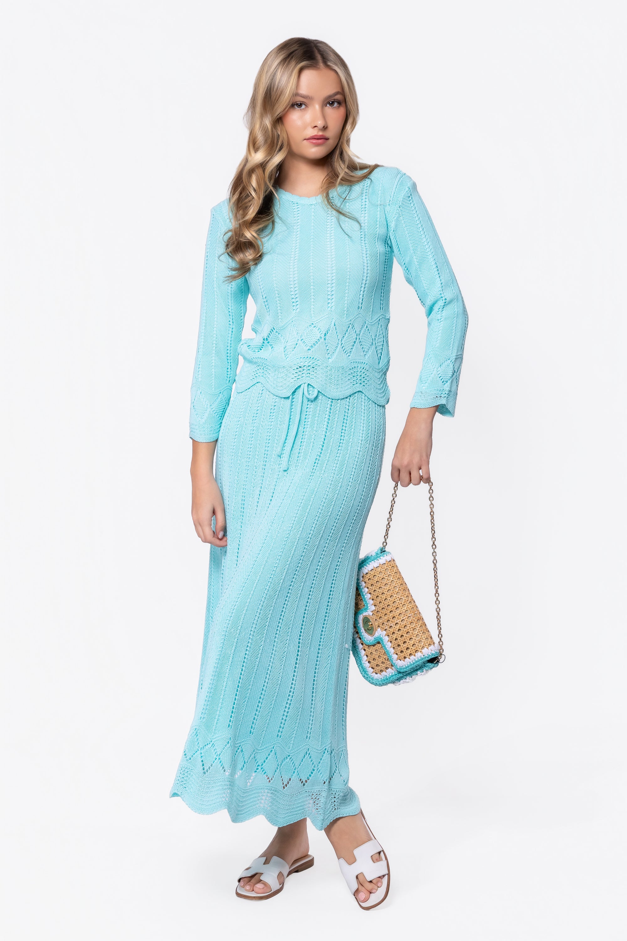 Kelly Skirt (Aqua Blue)