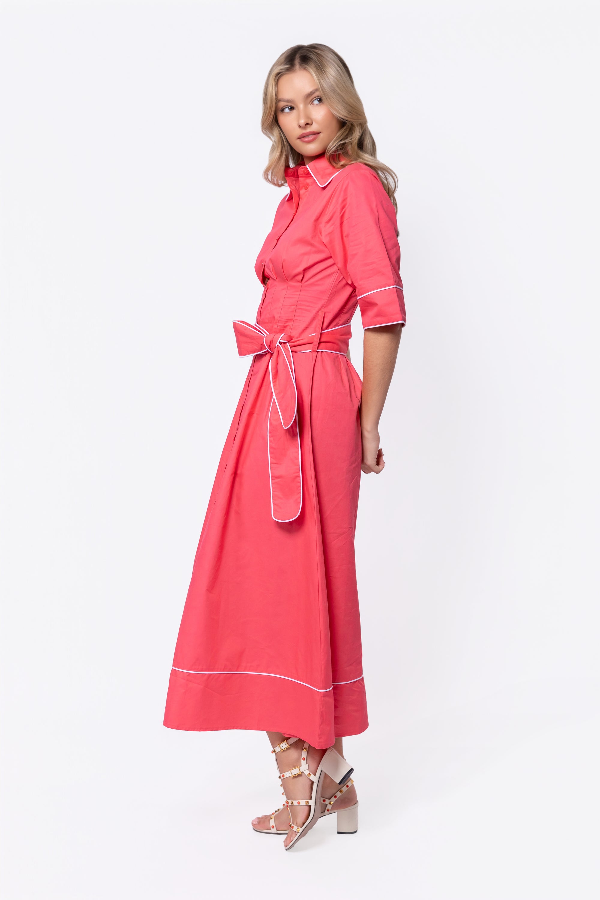 Logan Dress (Coral Pink)
