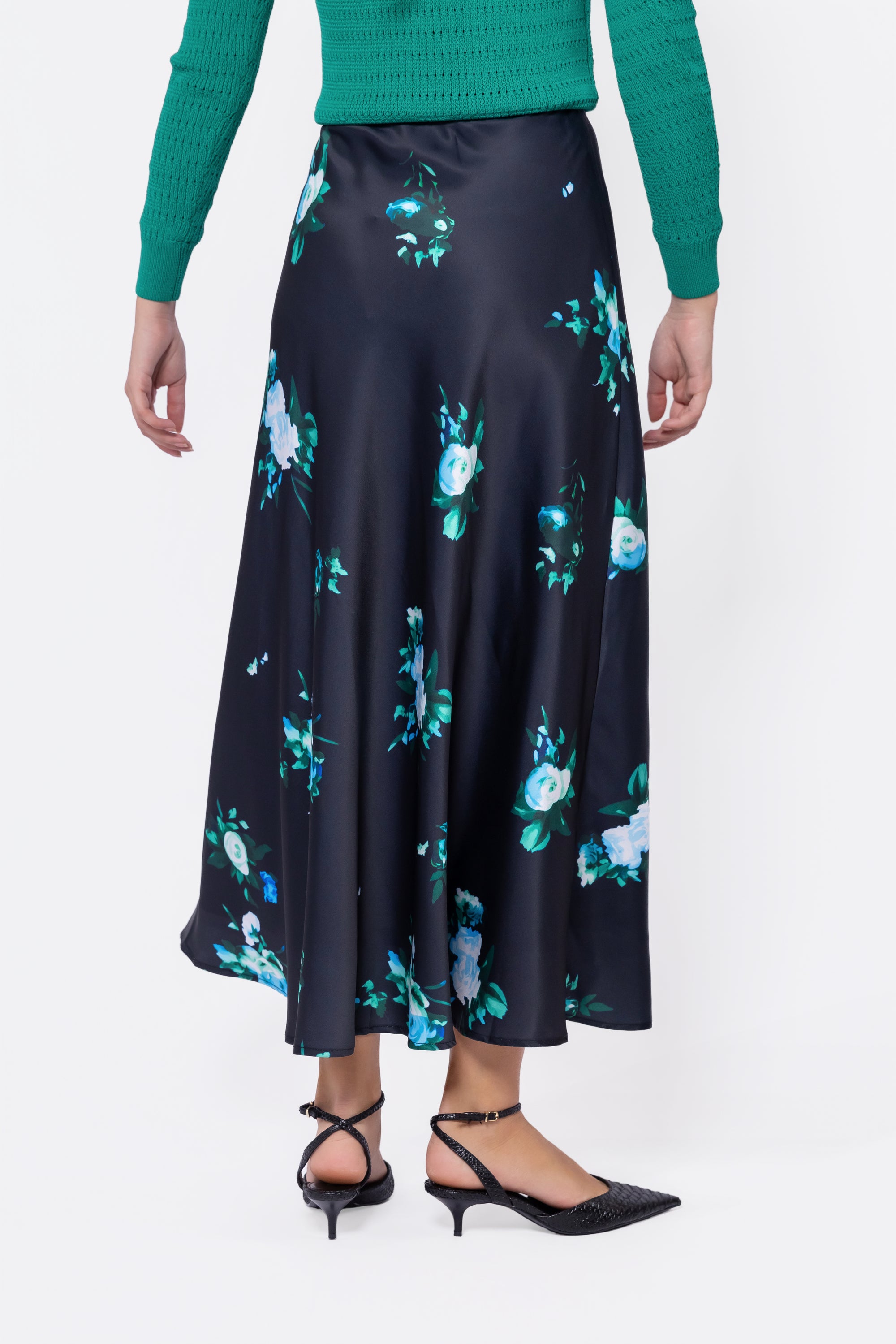 Lisa Skirt (Dark Green Flower)