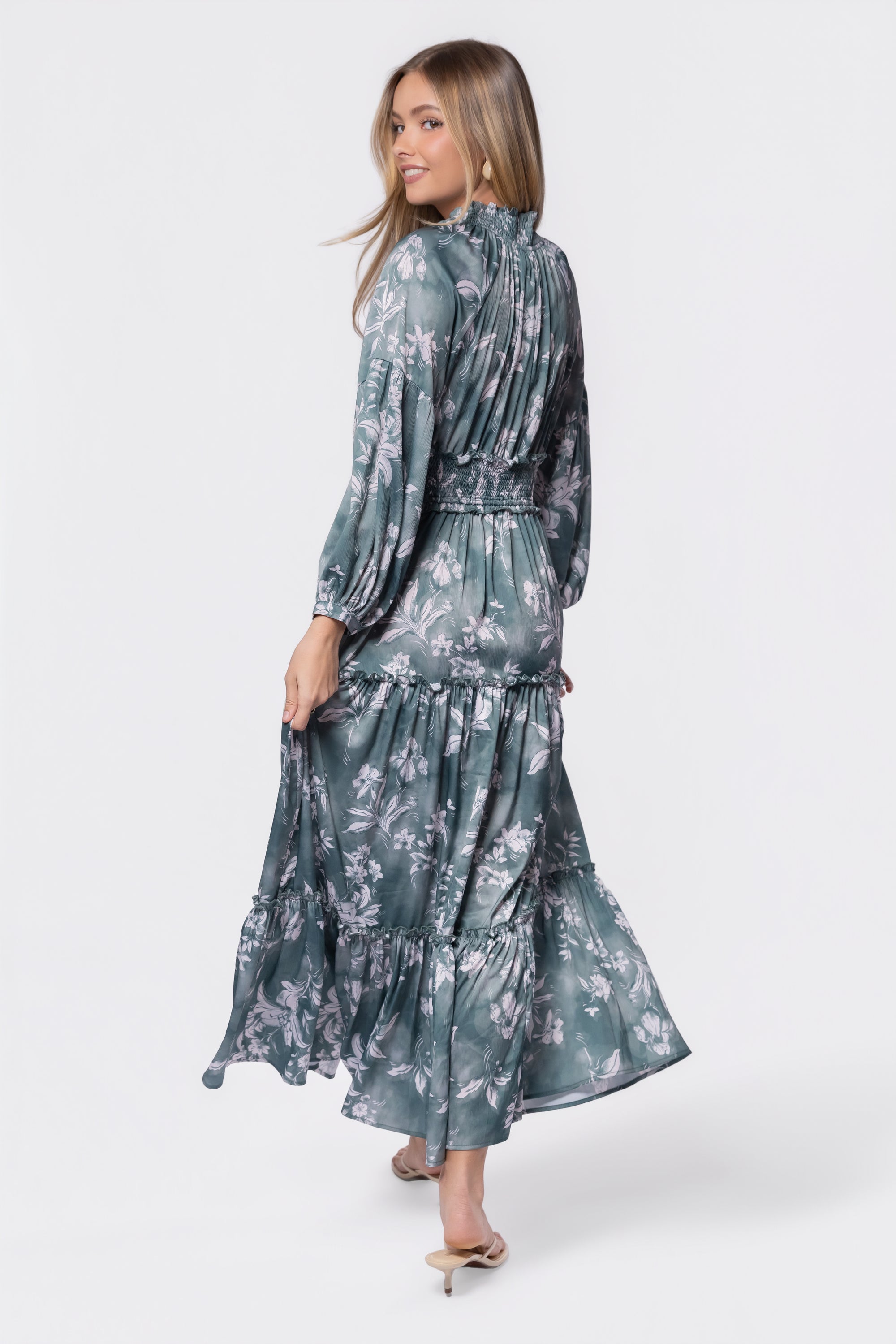 Leslie Dress (Green Pattern)