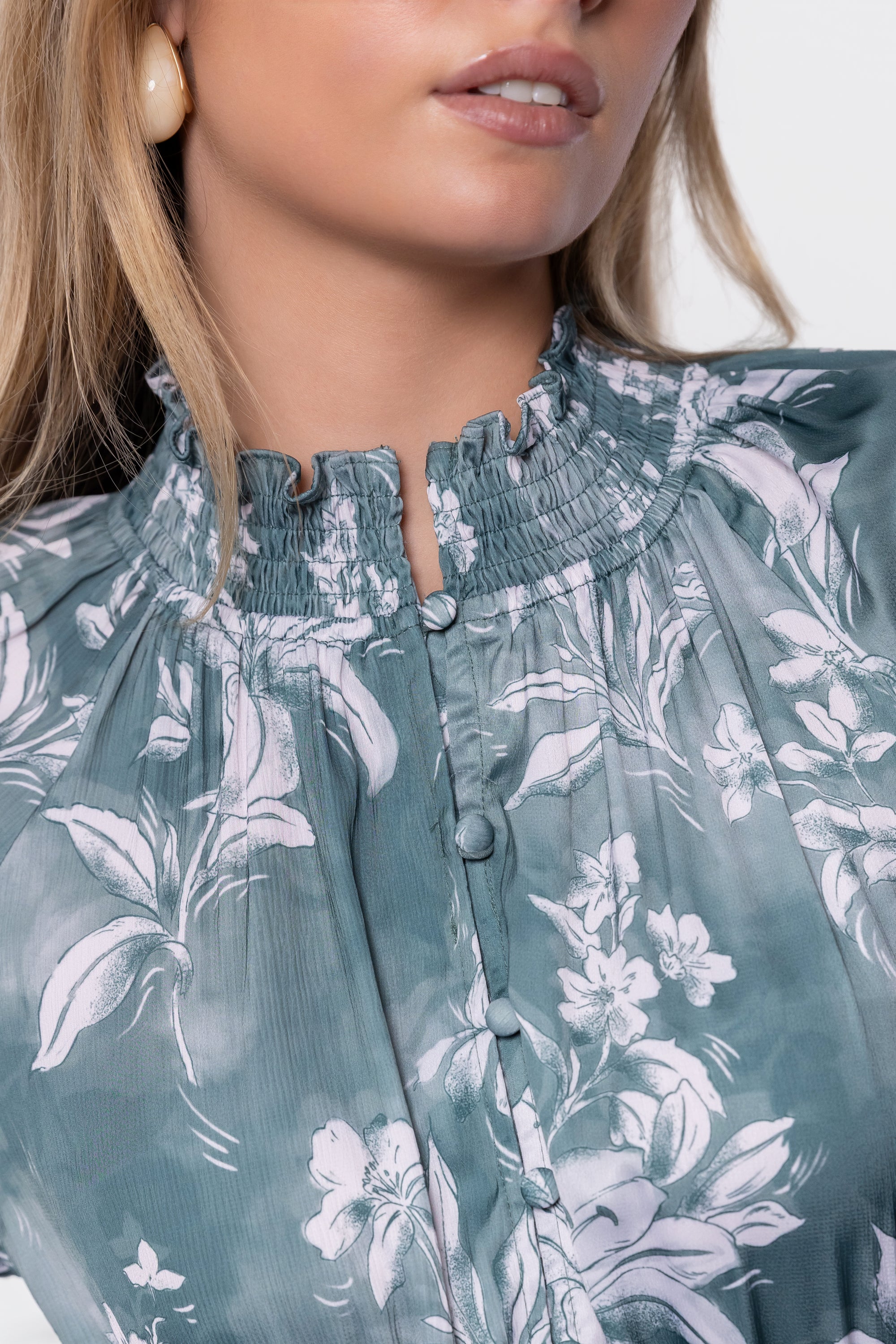 Leslie Dress (Green Pattern)
