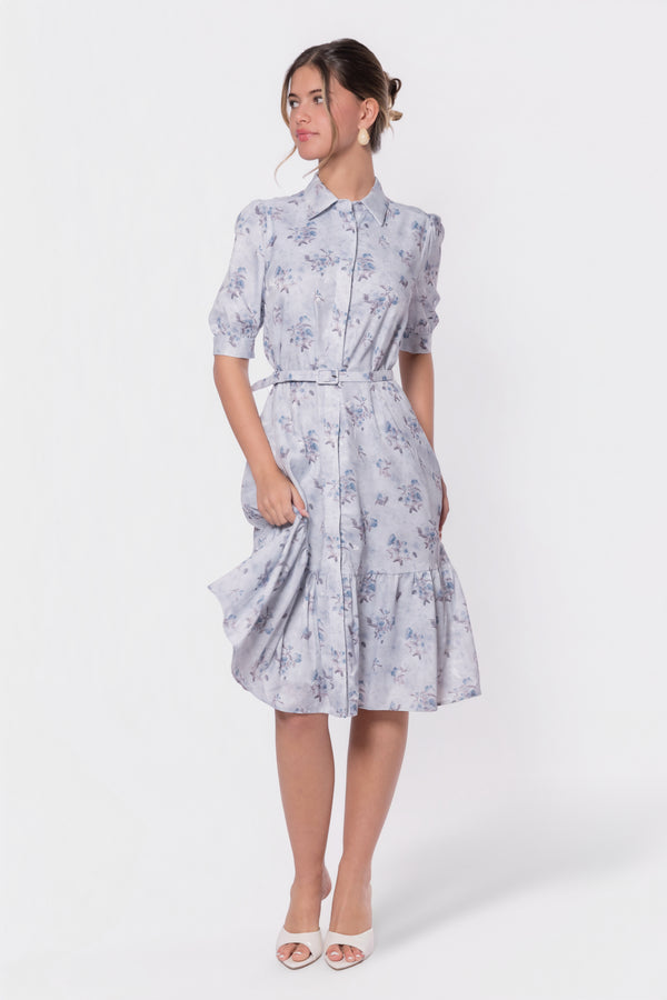 Celine Dress 42" (Light Blue Flower)