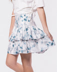 Tessa Skirt (Teal/White)