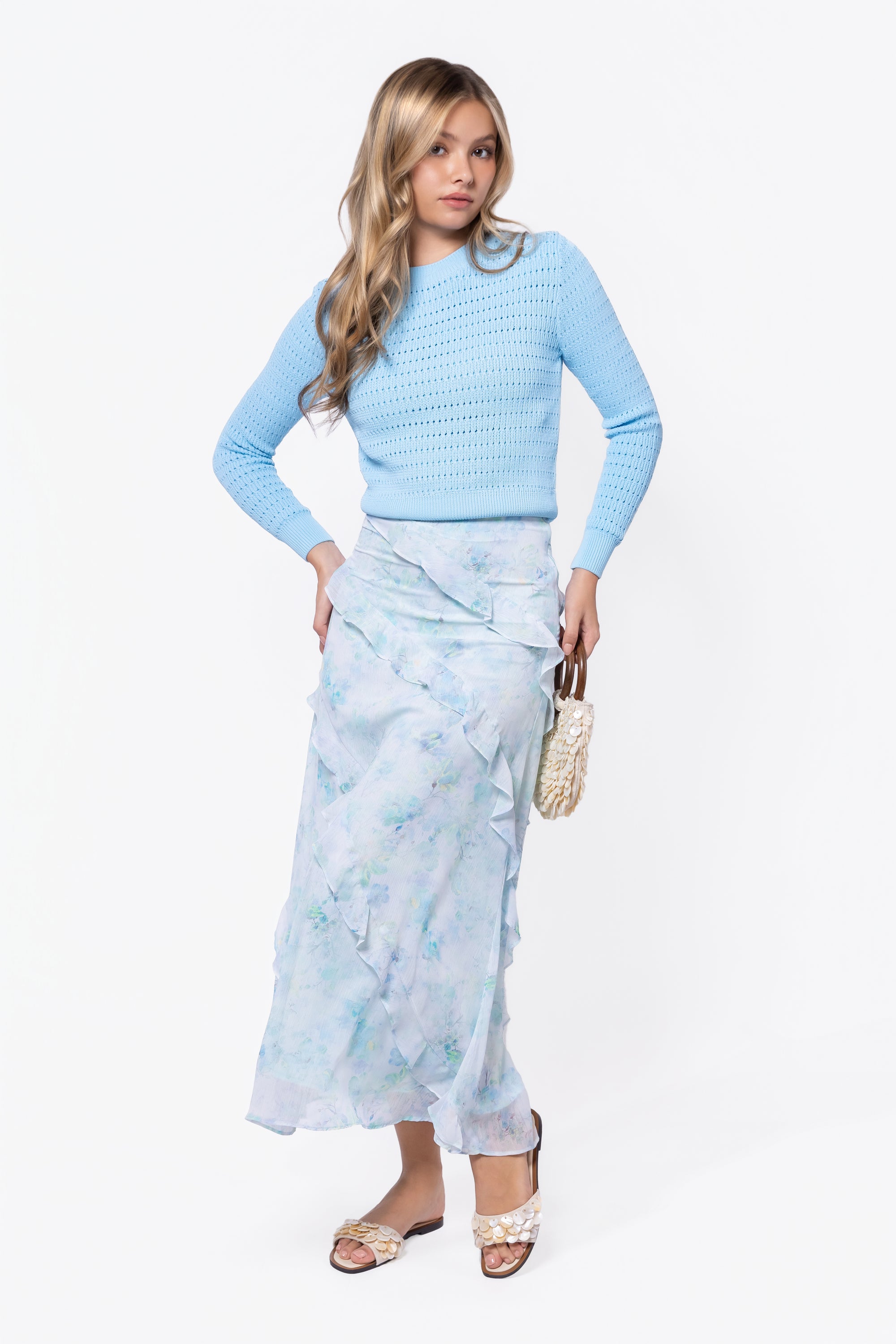 Laurel Skirt (Blue Flower)